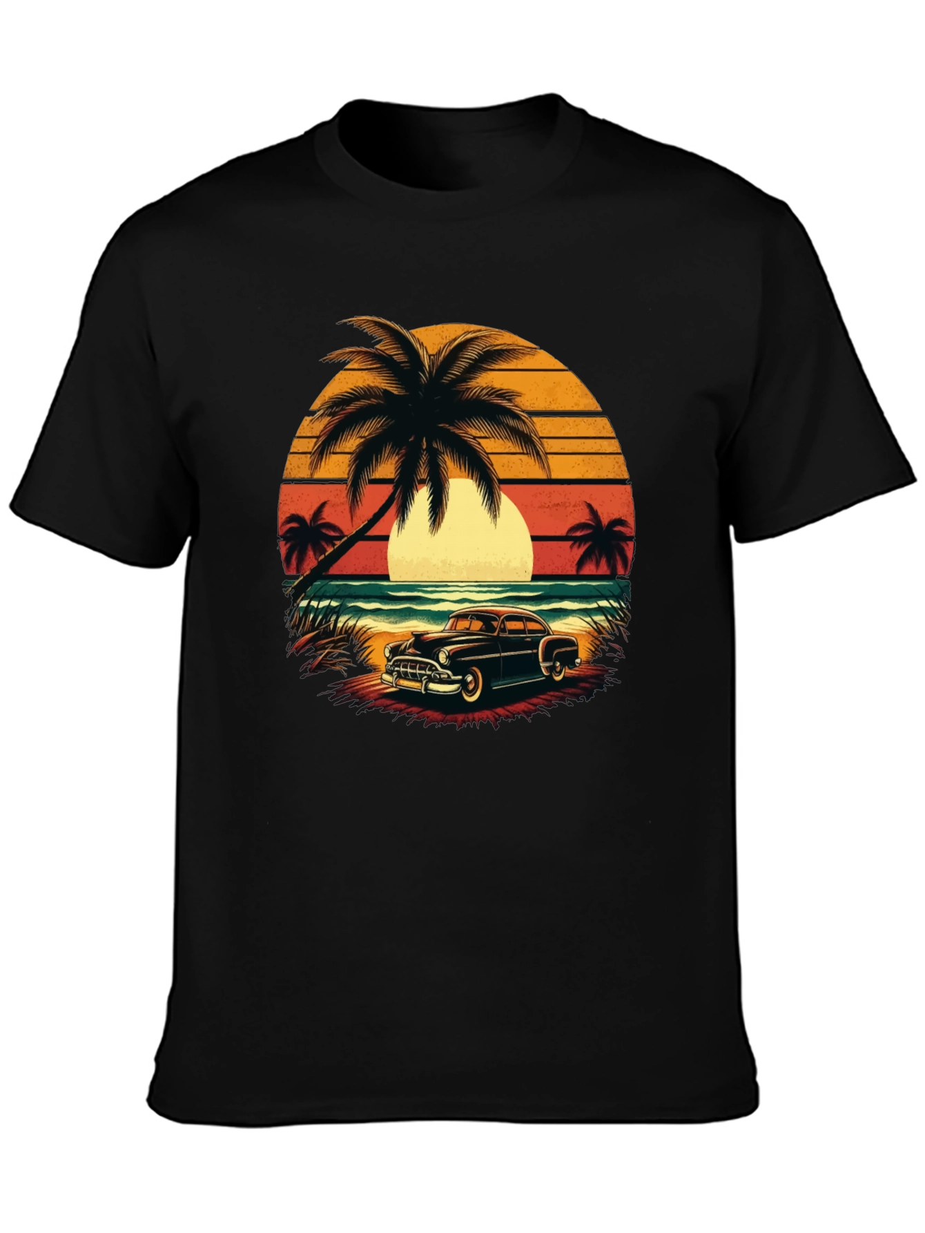 Retro Beach Car T-Shirt