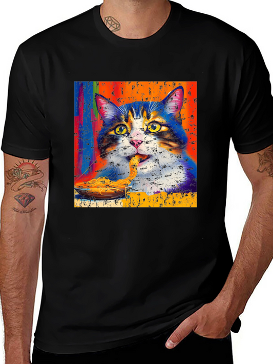 Cat Lovers Colorful Spaghetti T-Shirt
