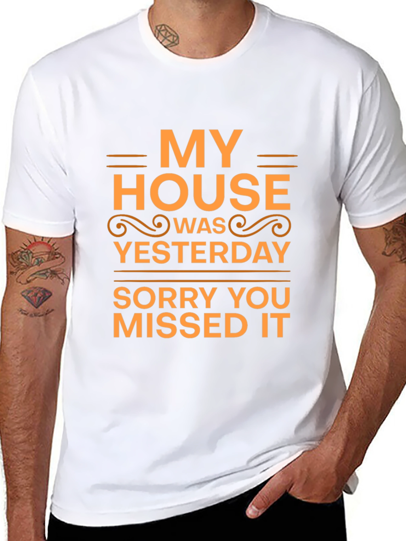 Humorous My House Was Yesterday Black T-Shirt