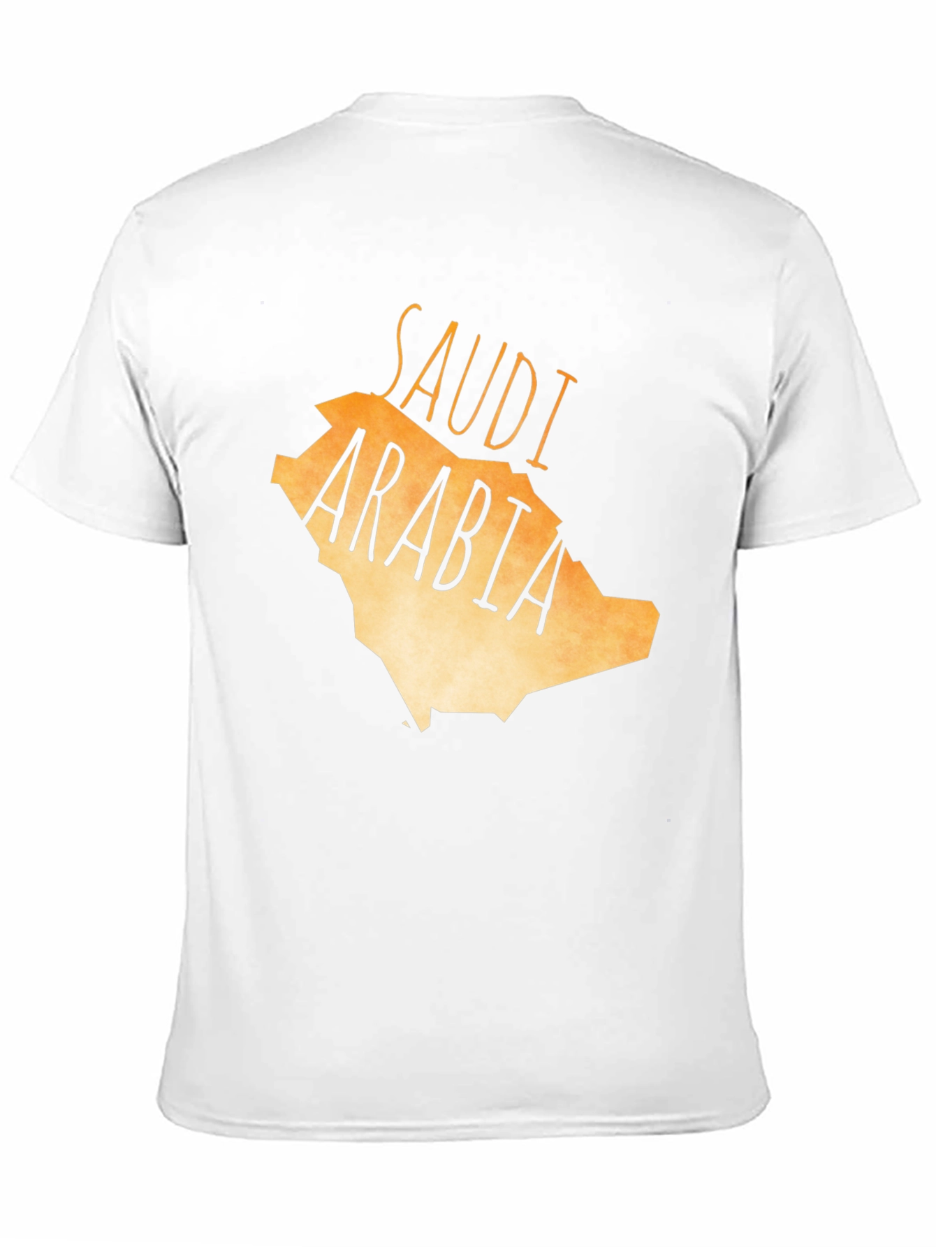 Saudi Arabia Map Graphic Tee - Black Cotton T-Shirt