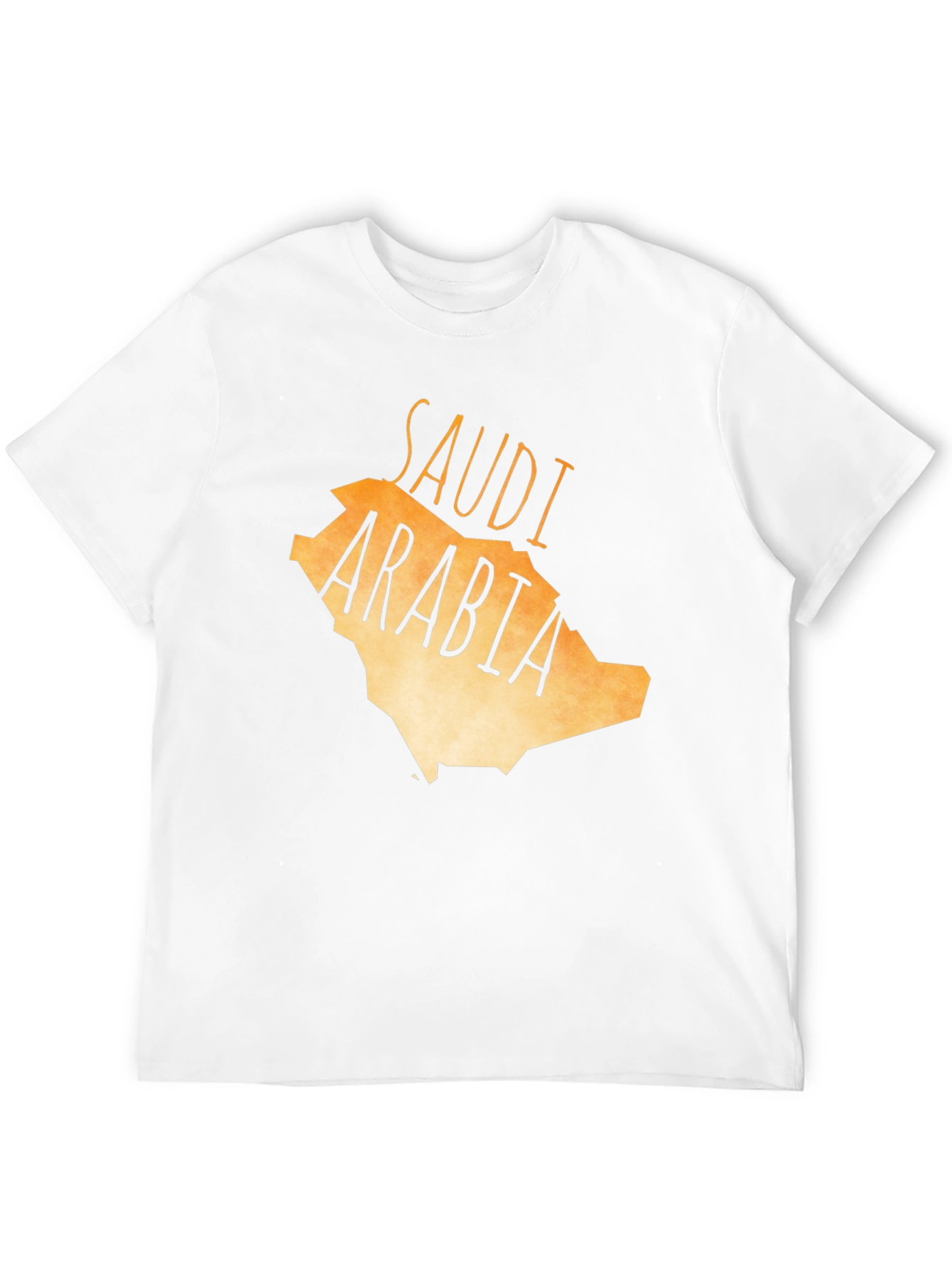 Saudi Arabia Map Graphic Tee - Black Cotton T-Shirt