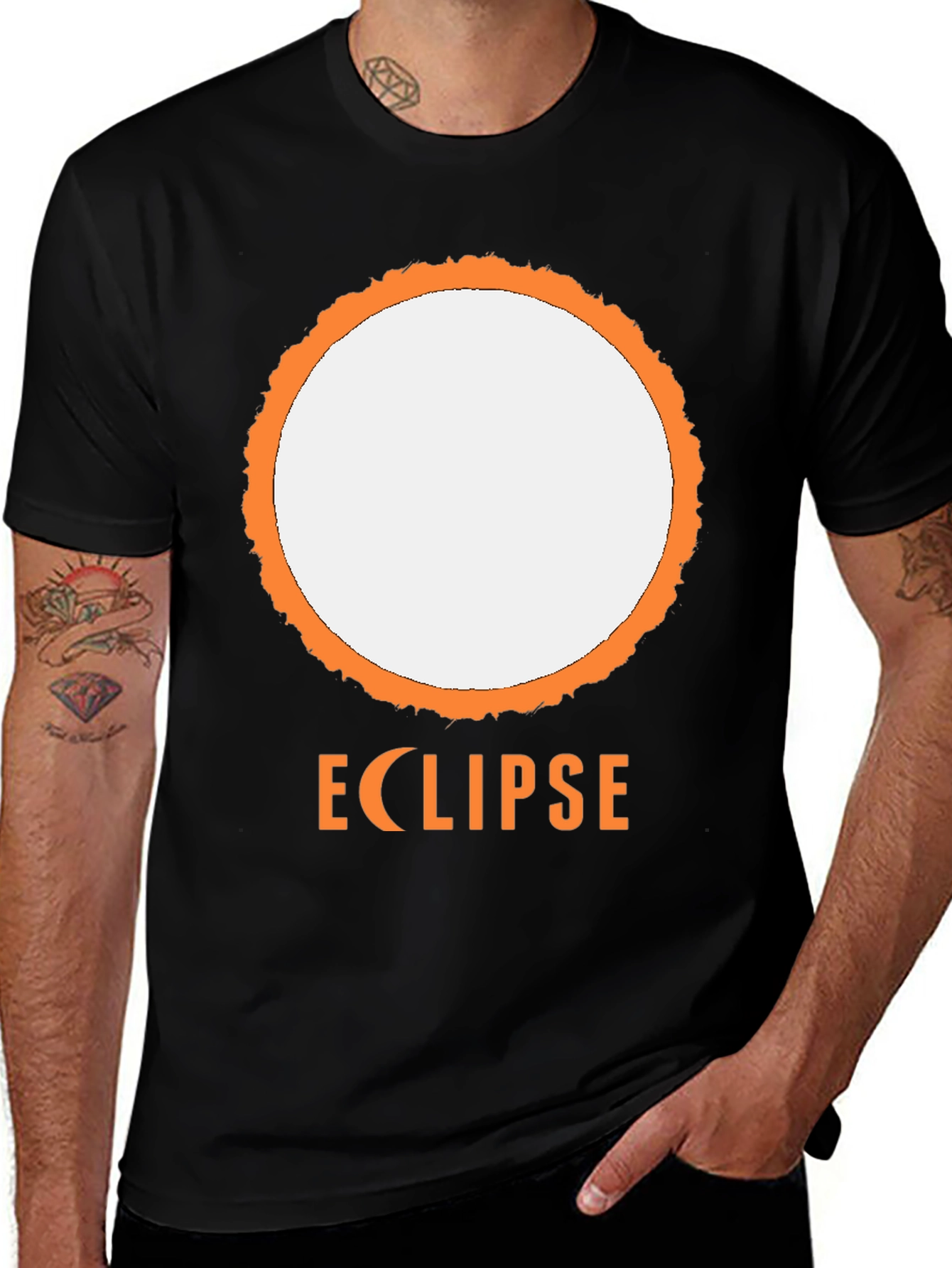 Eclipse Graphic Tee - Black Short Sleeve Shirt