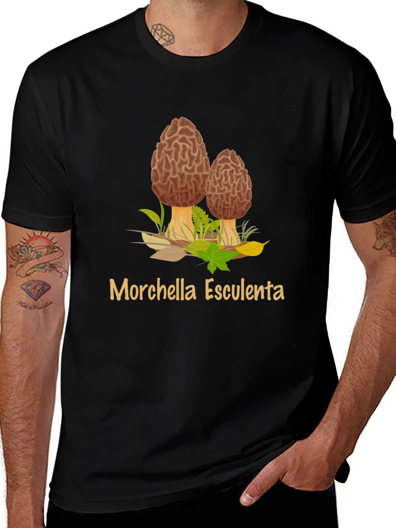 Morel Mushroom T-Shirt - Edible Fungus Graphic Tee