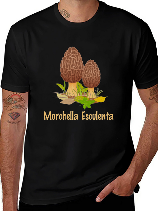 Morel Mushroom T-Shirt - Edible Fungus Graphic Tee