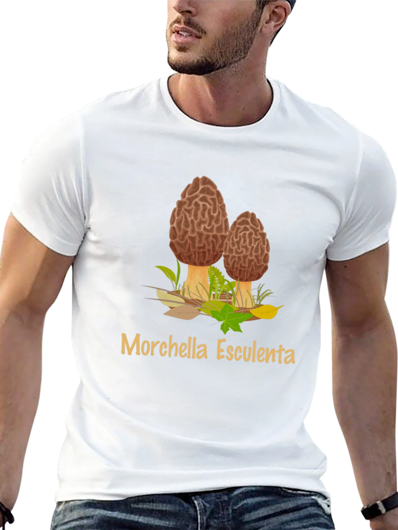 Morel Mushroom T-Shirt - Edible Fungus Graphic Tee