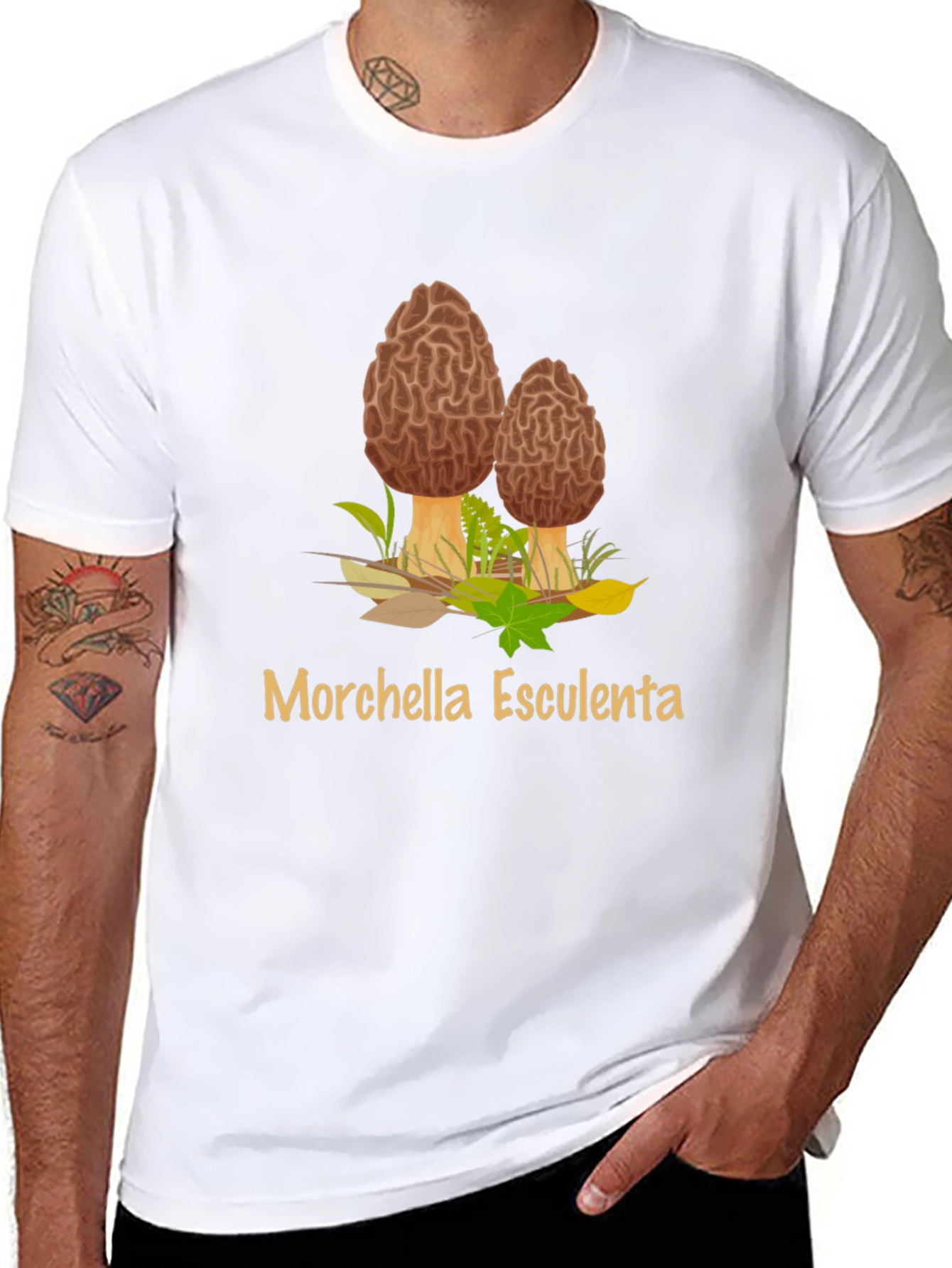 Morel Mushroom T-Shirt - Edible Fungus Graphic Tee