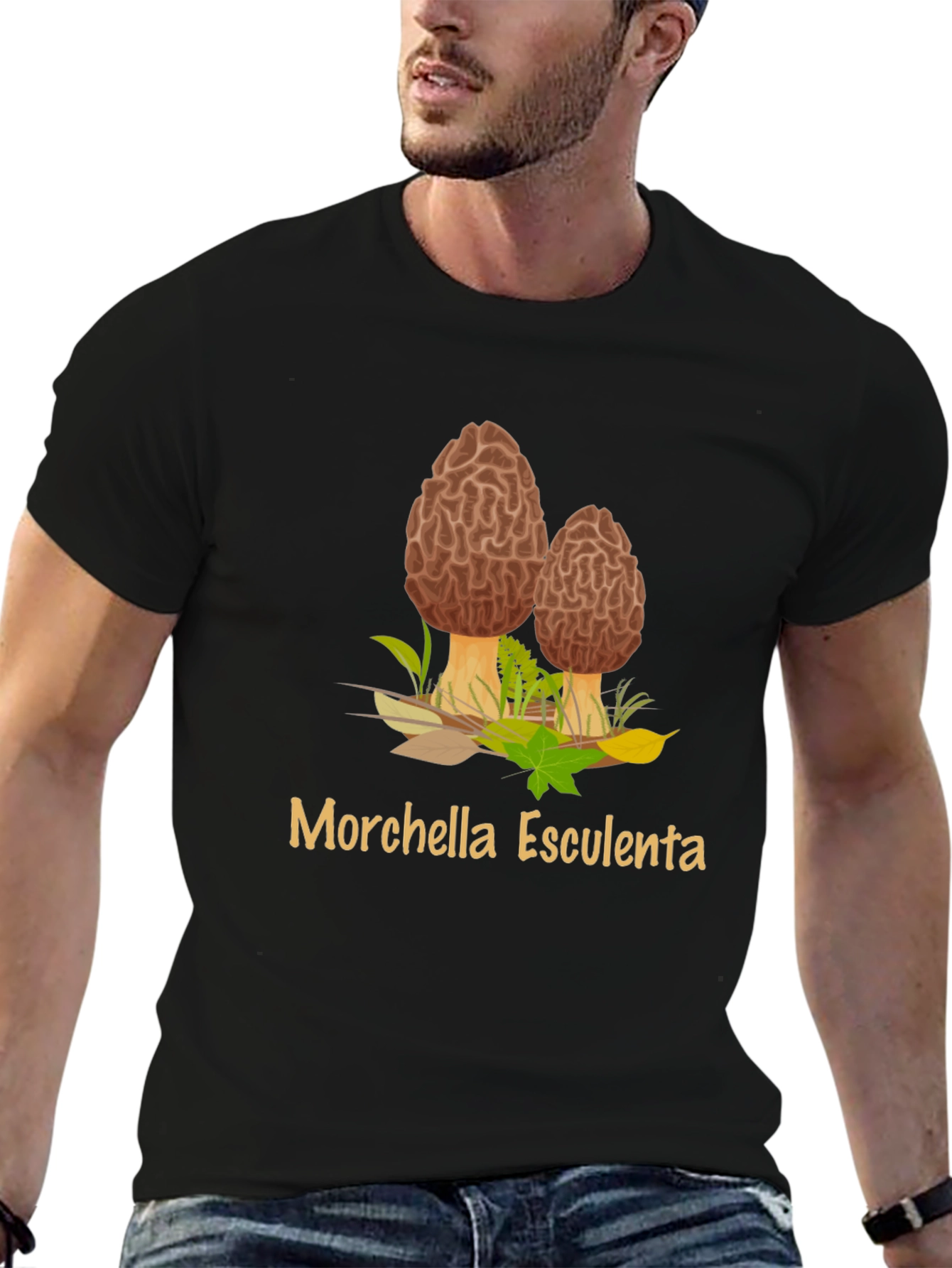 Morel Mushroom T-Shirt - Edible Fungus Graphic Tee