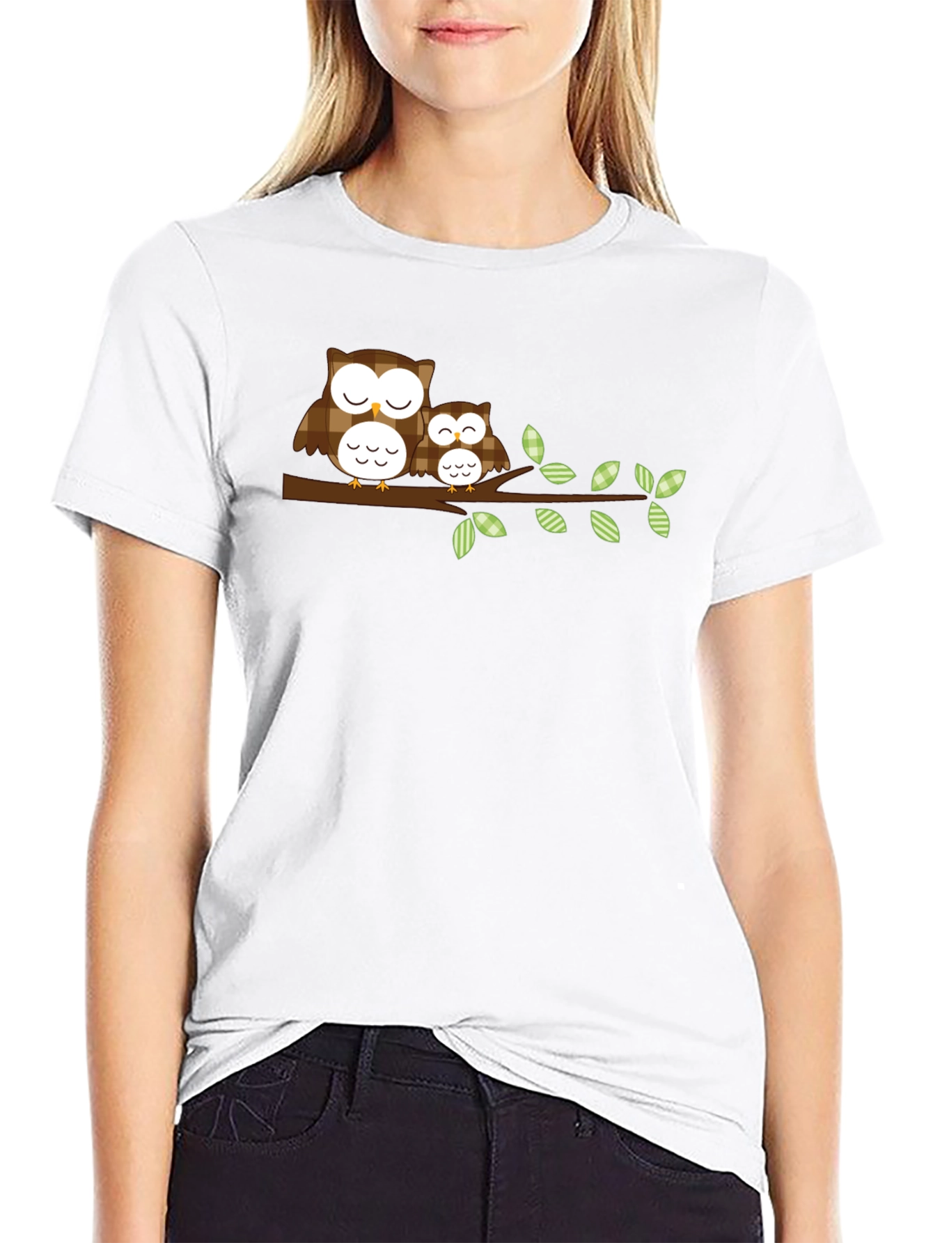 Owl Family Graphic Tee - Nature Lover Shirt