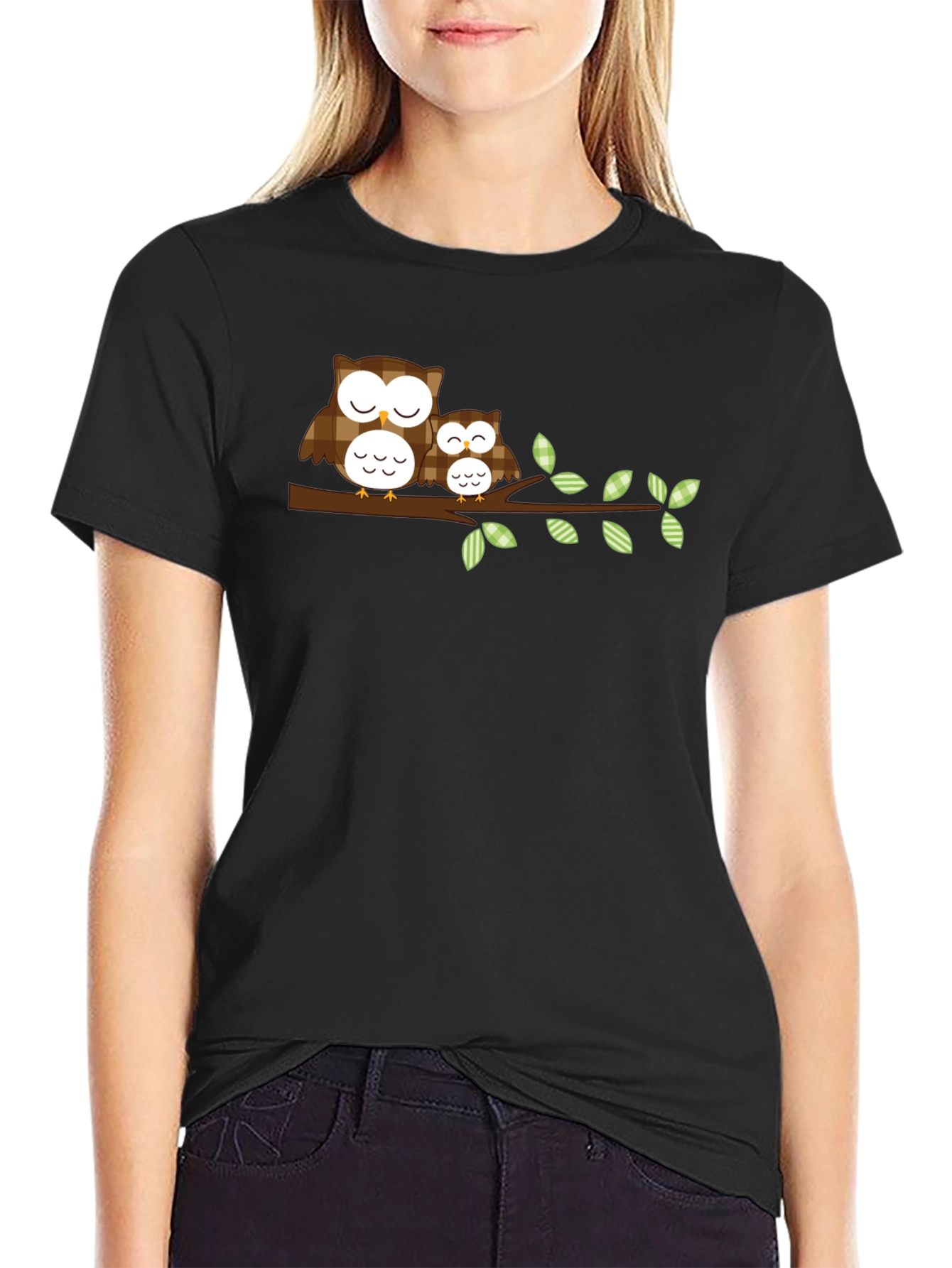 Owl Family Graphic Tee - Nature Lover Shirt