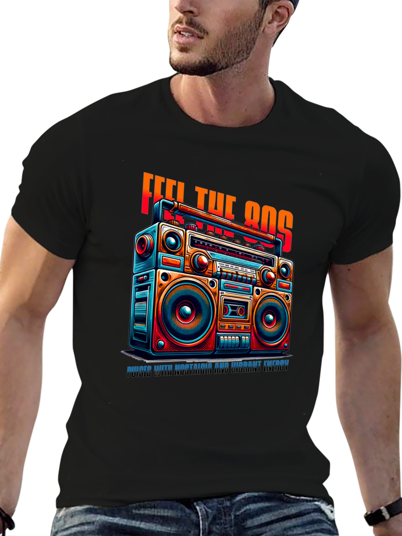 Retro 80s Boombox T-Shirt