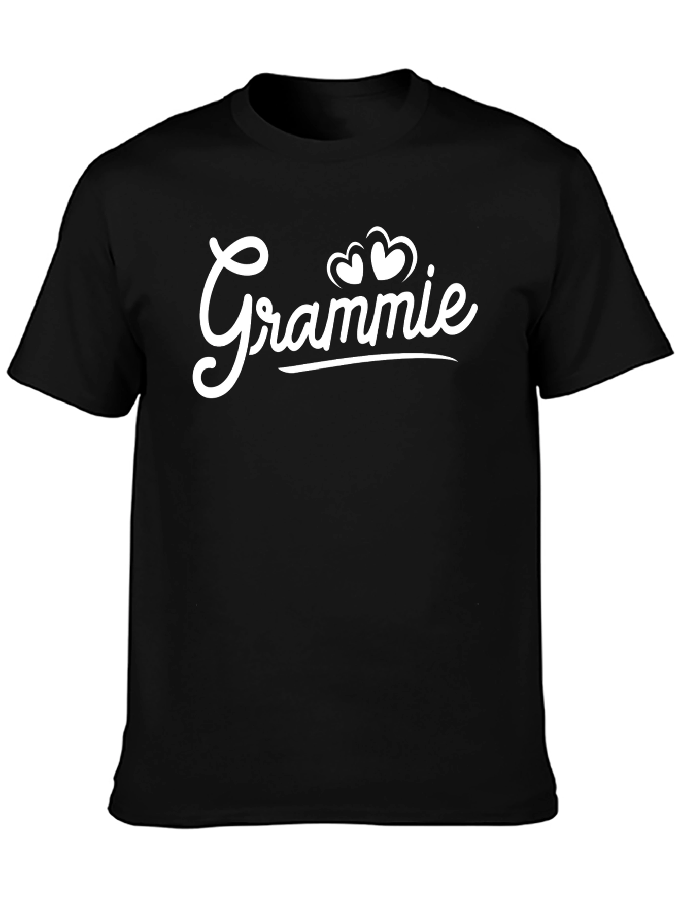Grammie Hearts Graphic Black T-Shirt