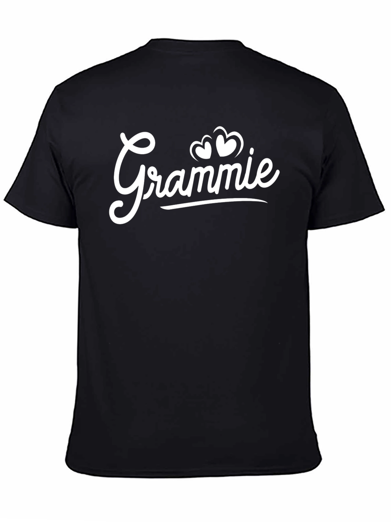 Grammie Hearts Graphic Black T-Shirt