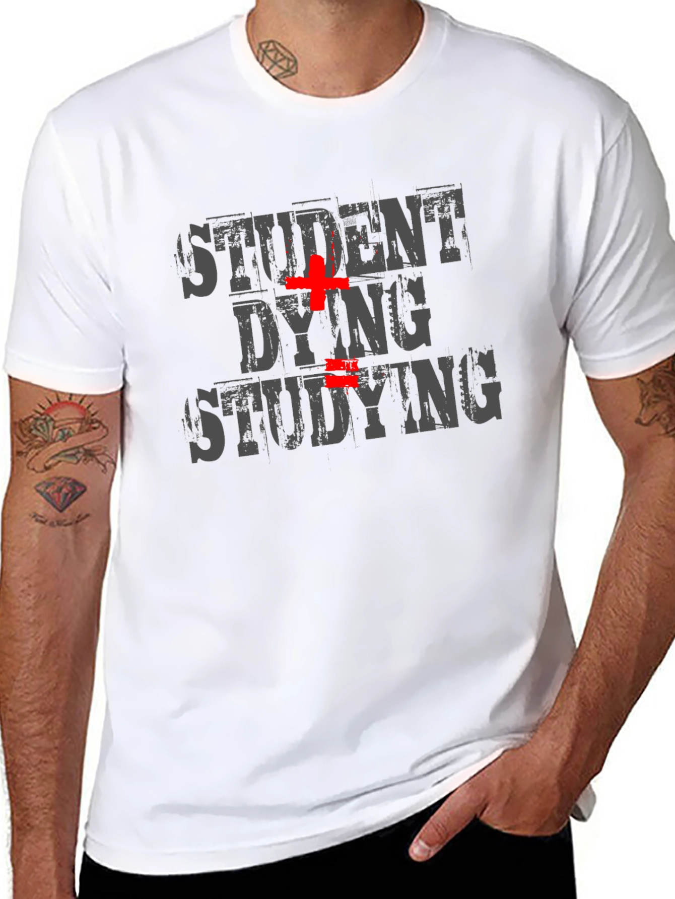 Student Dying Studying Graphic Tee