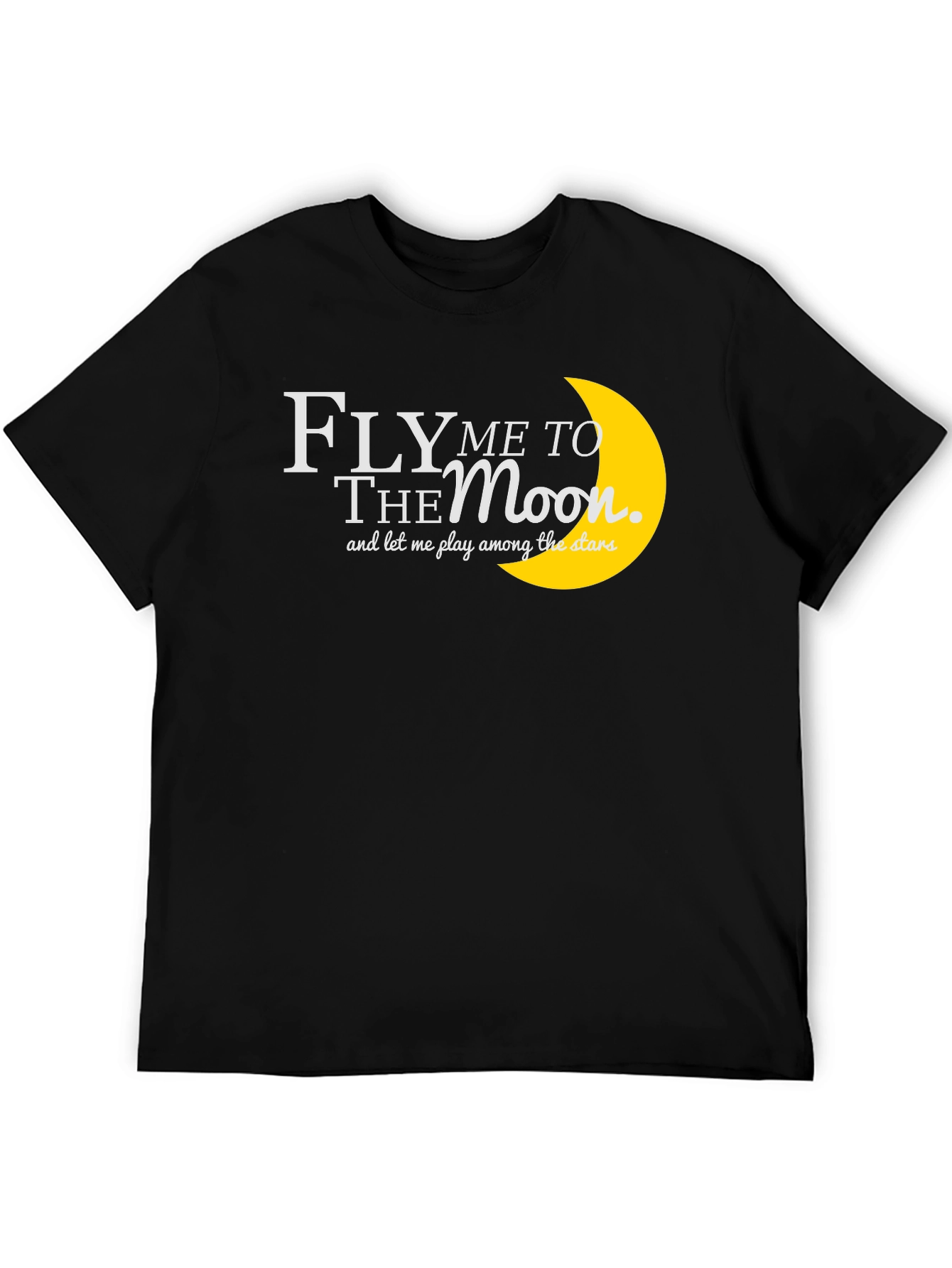 Fly Me to the Moon Graphic Tee - Black