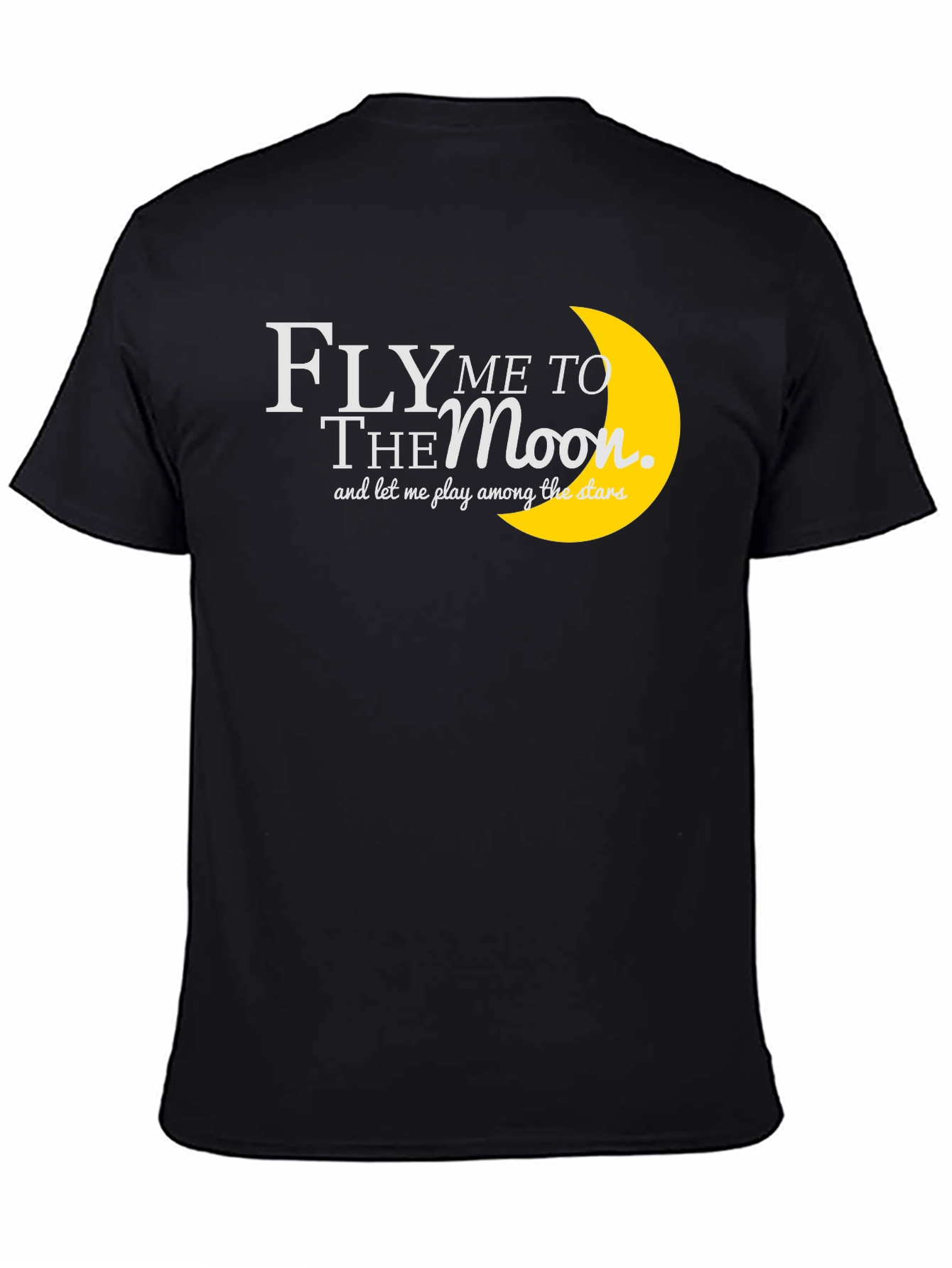 Fly Me to the Moon Graphic Tee - Black