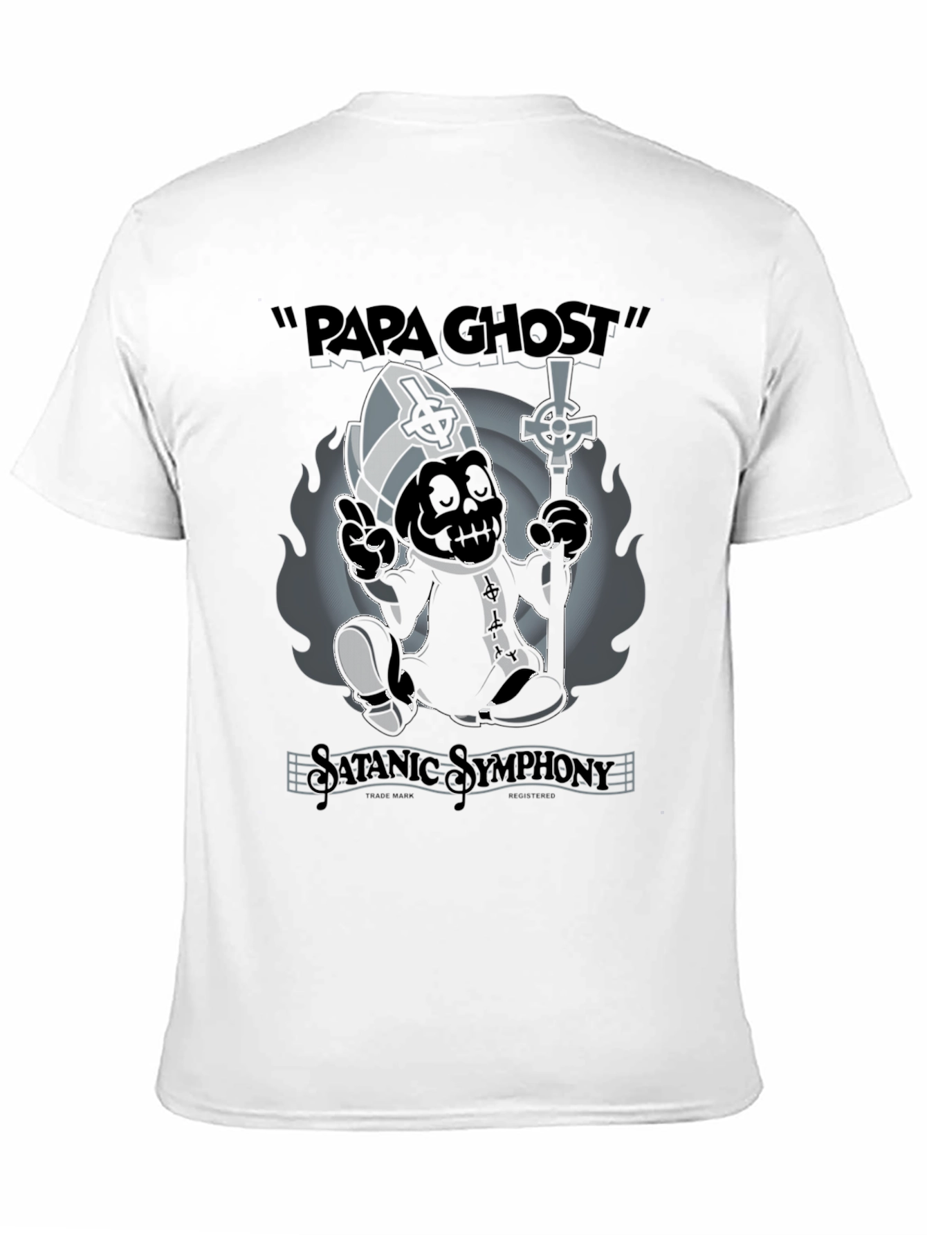 Papa Ghost T-Shirt - Satanic Symphony