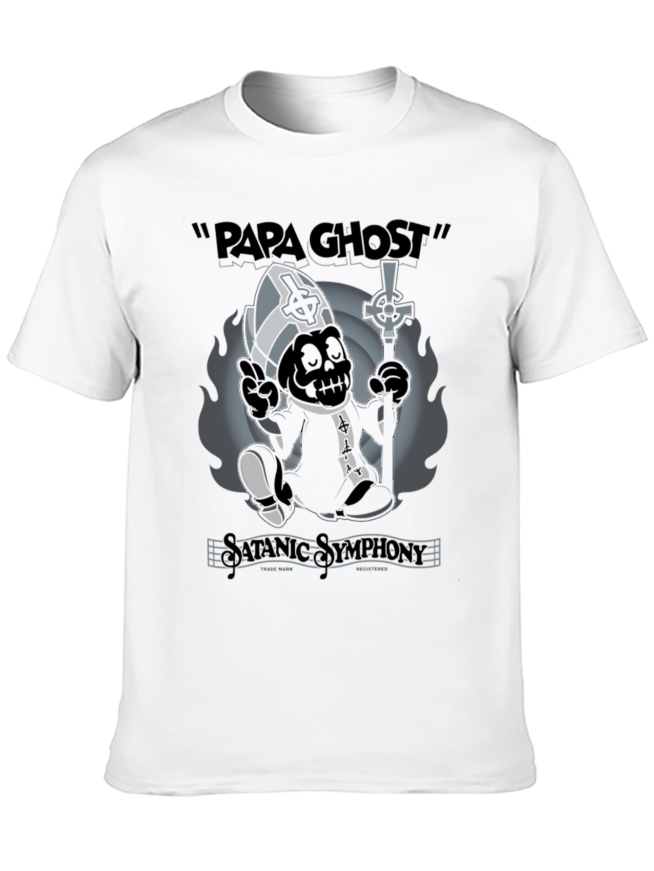 Papa Ghost T-Shirt - Satanic Symphony
