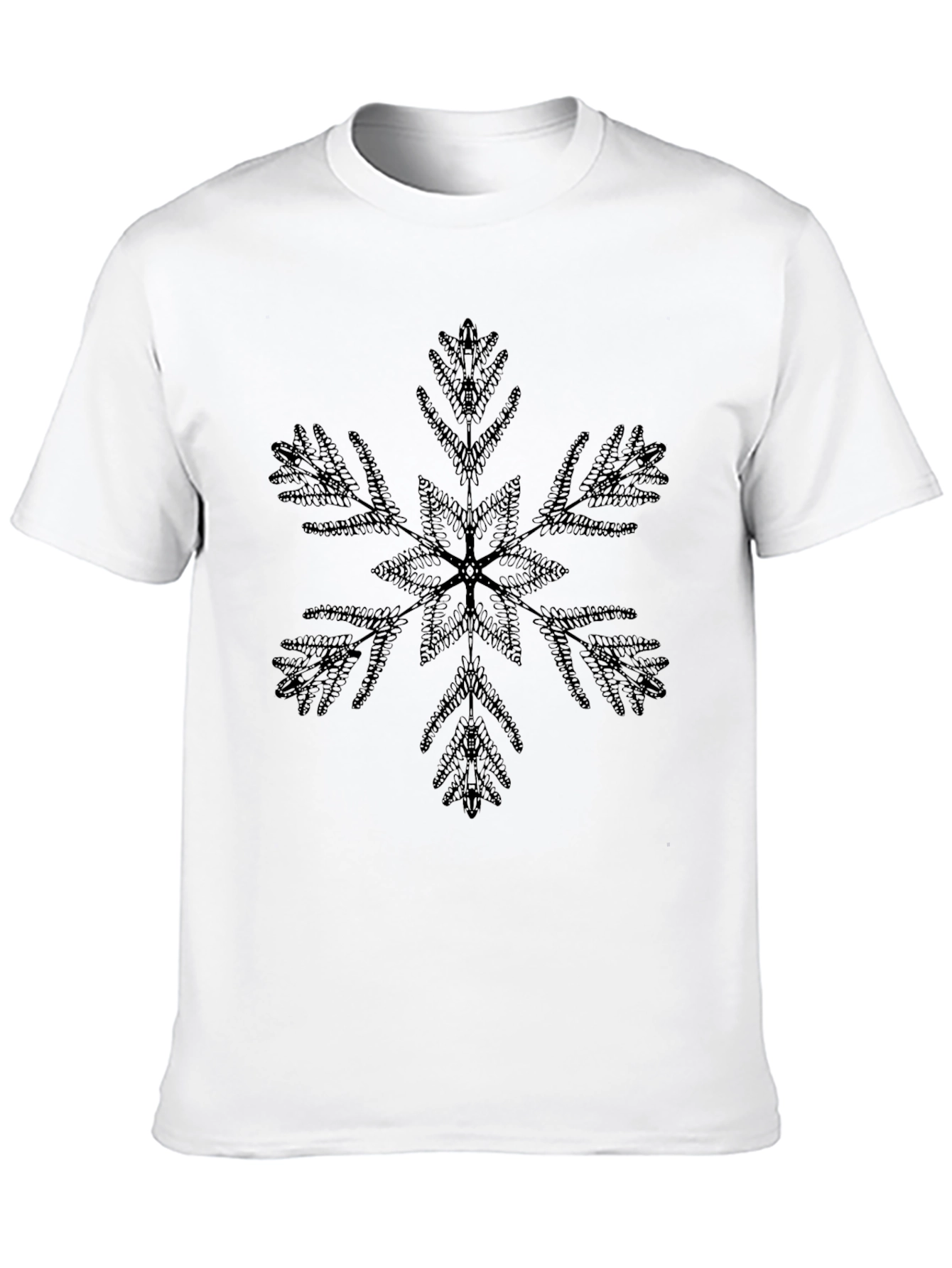Black Snowflake Graphic Tee - Stylish Holiday Shirt