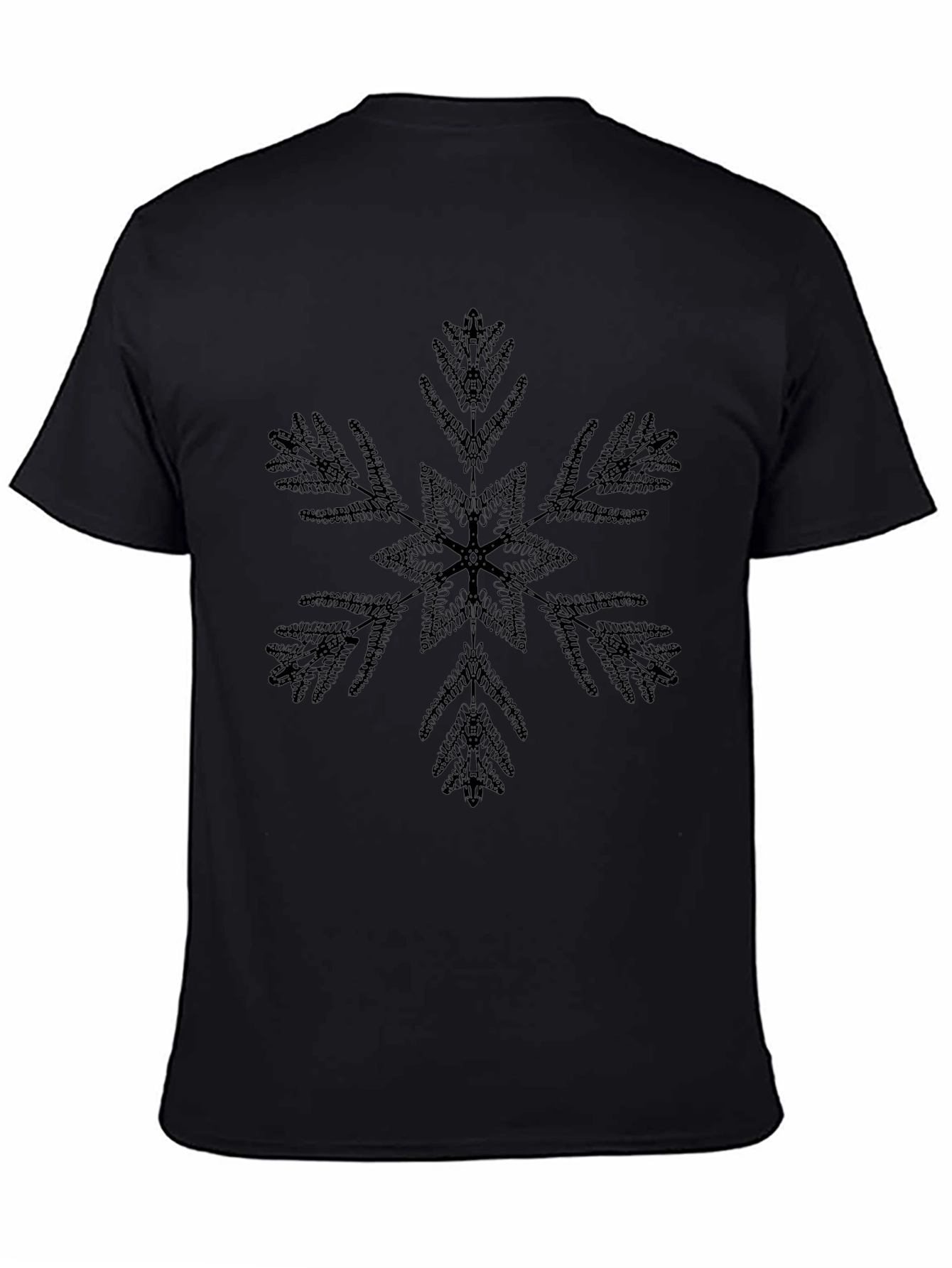 Black Snowflake Graphic Tee - Stylish Holiday Shirt