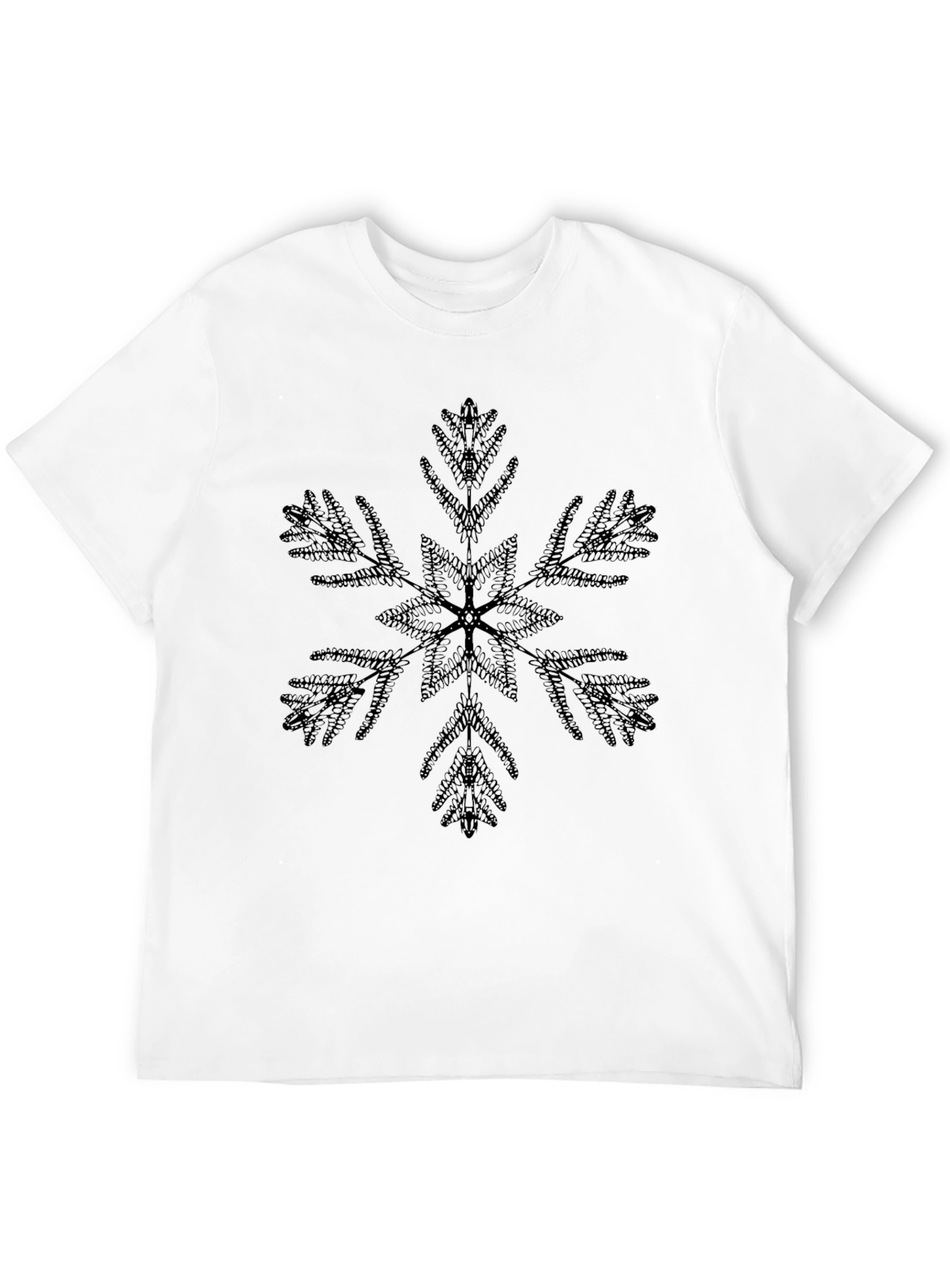 Black Snowflake Graphic Tee - Stylish Holiday Shirt