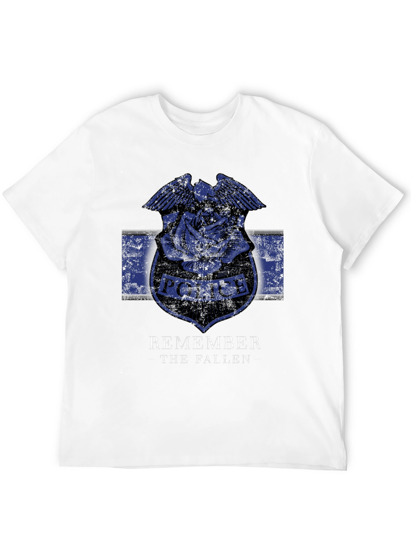 Remember the Fallen Police Rose Graphic T-Shirt