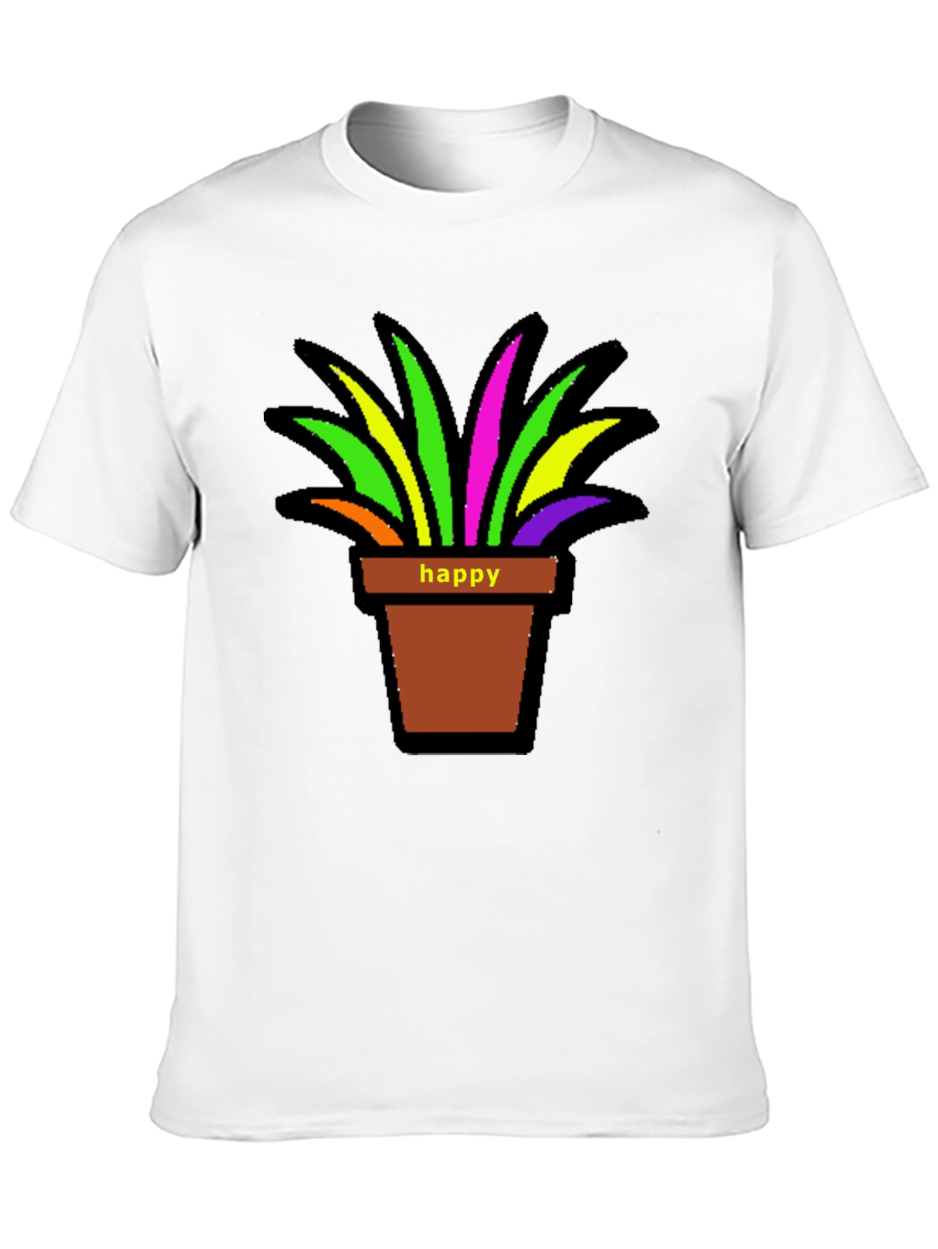 Happy Potted Plant Graphic T-Shirt