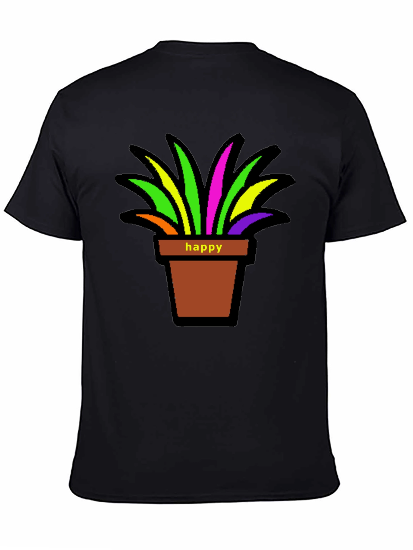 Happy Potted Plant Graphic T-Shirt