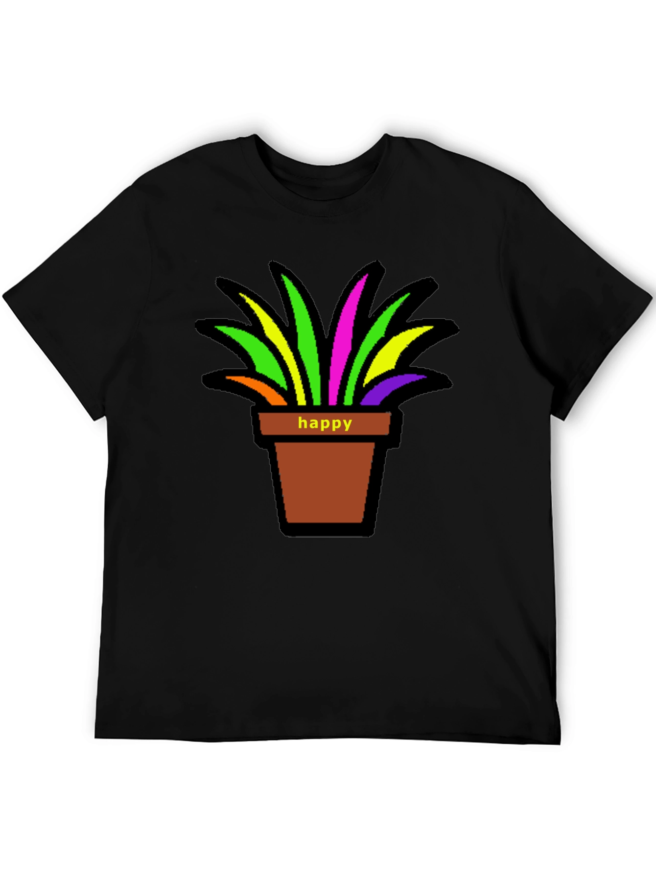 Happy Potted Plant Graphic T-Shirt