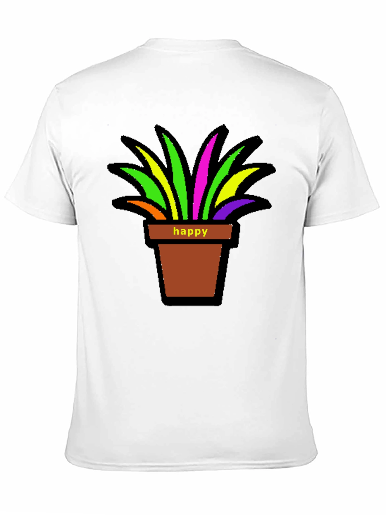 Happy Potted Plant Graphic T-Shirt