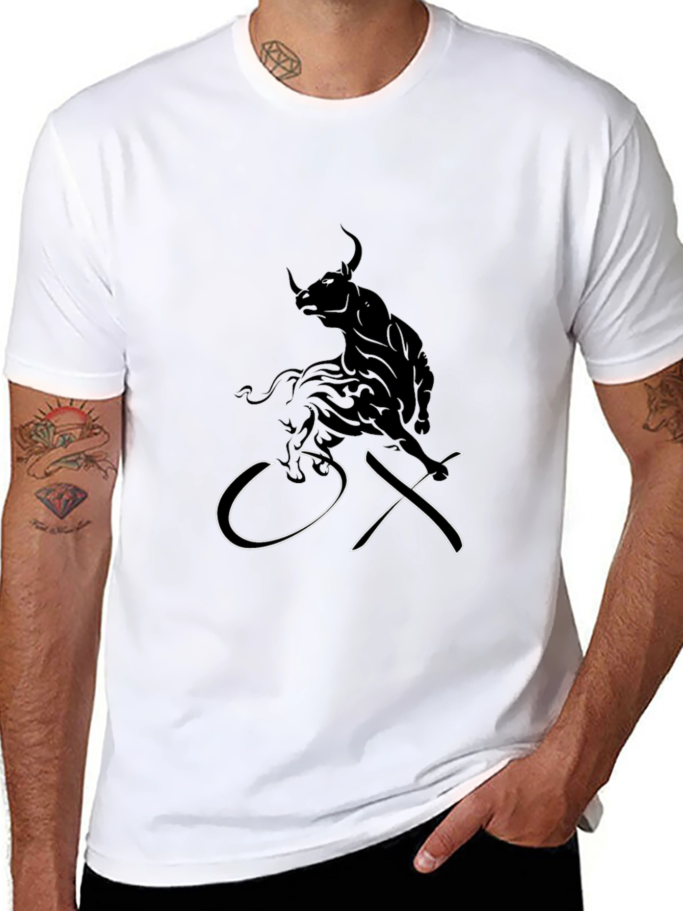 Black Bull T-Shirt - Ox Design