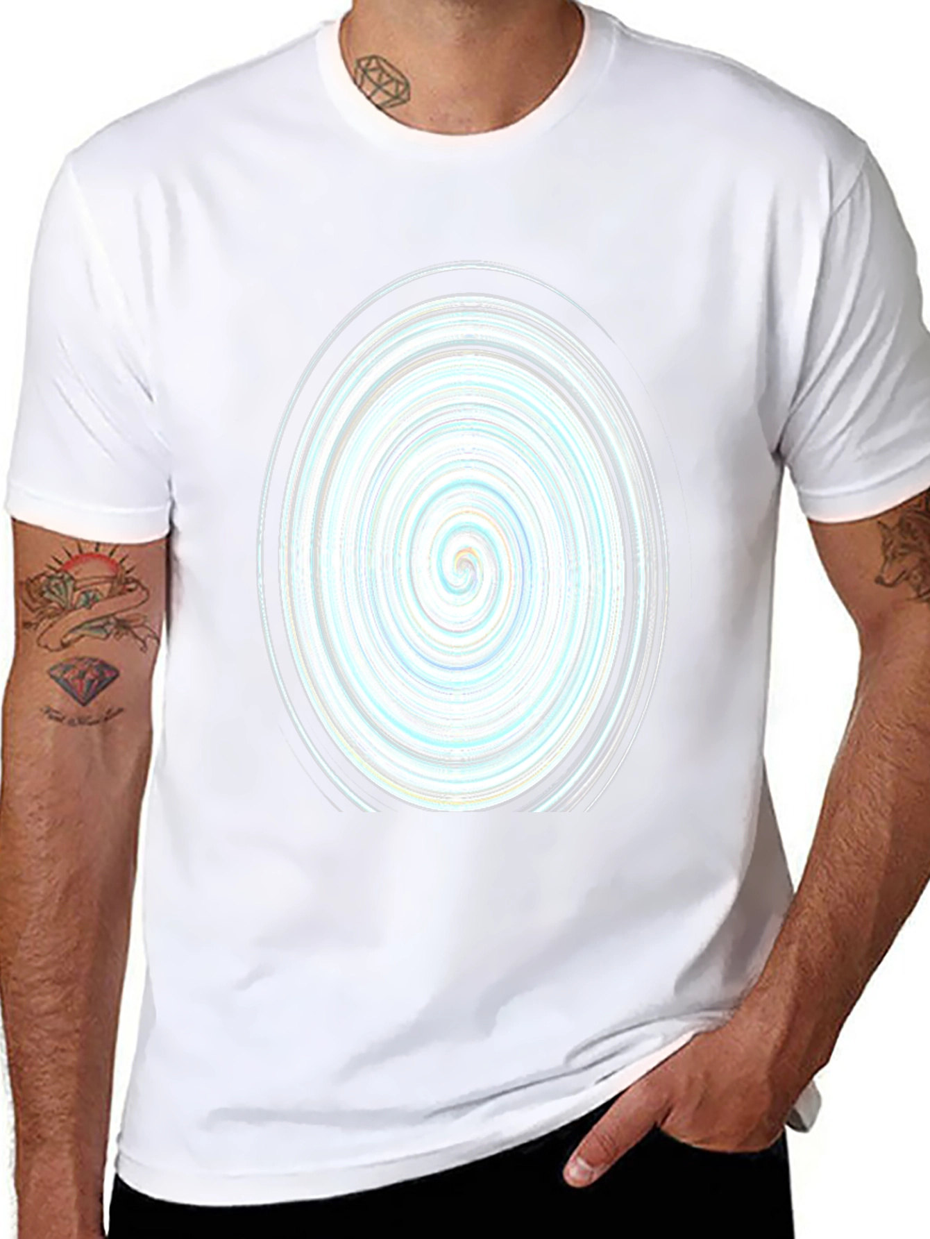 Swirl Graphic Black Tee