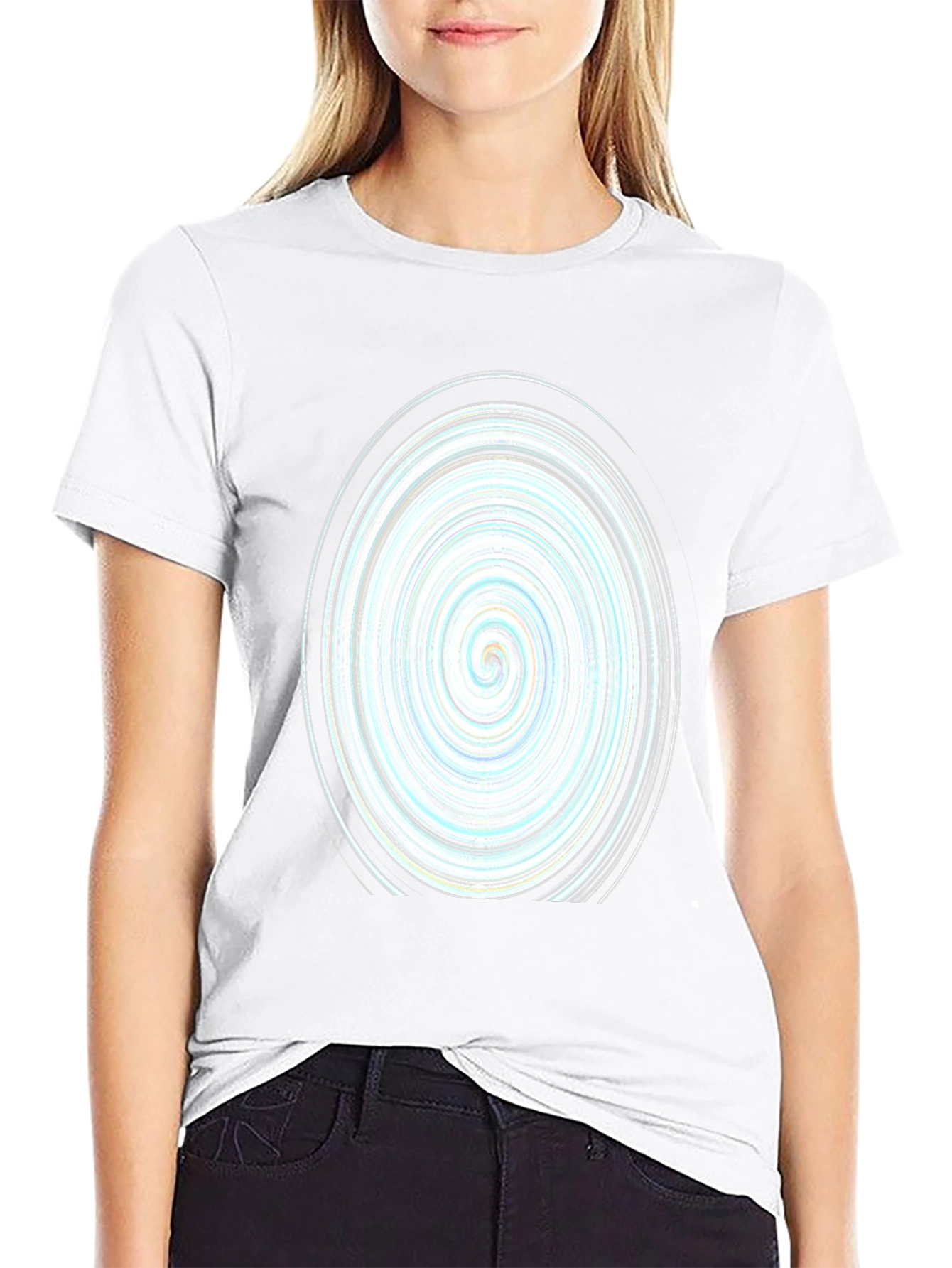 Swirl Graphic Black Tee