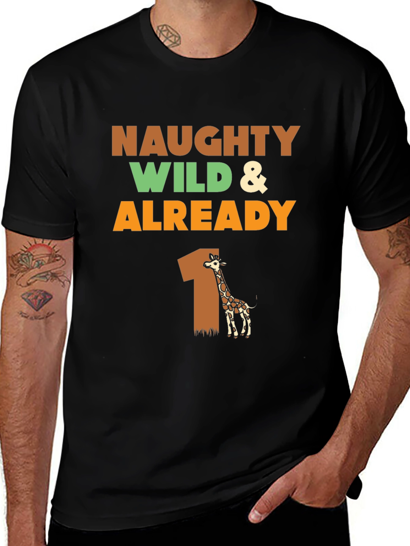 Naughty Wild & Already 1 Giraffe Graphic Tee