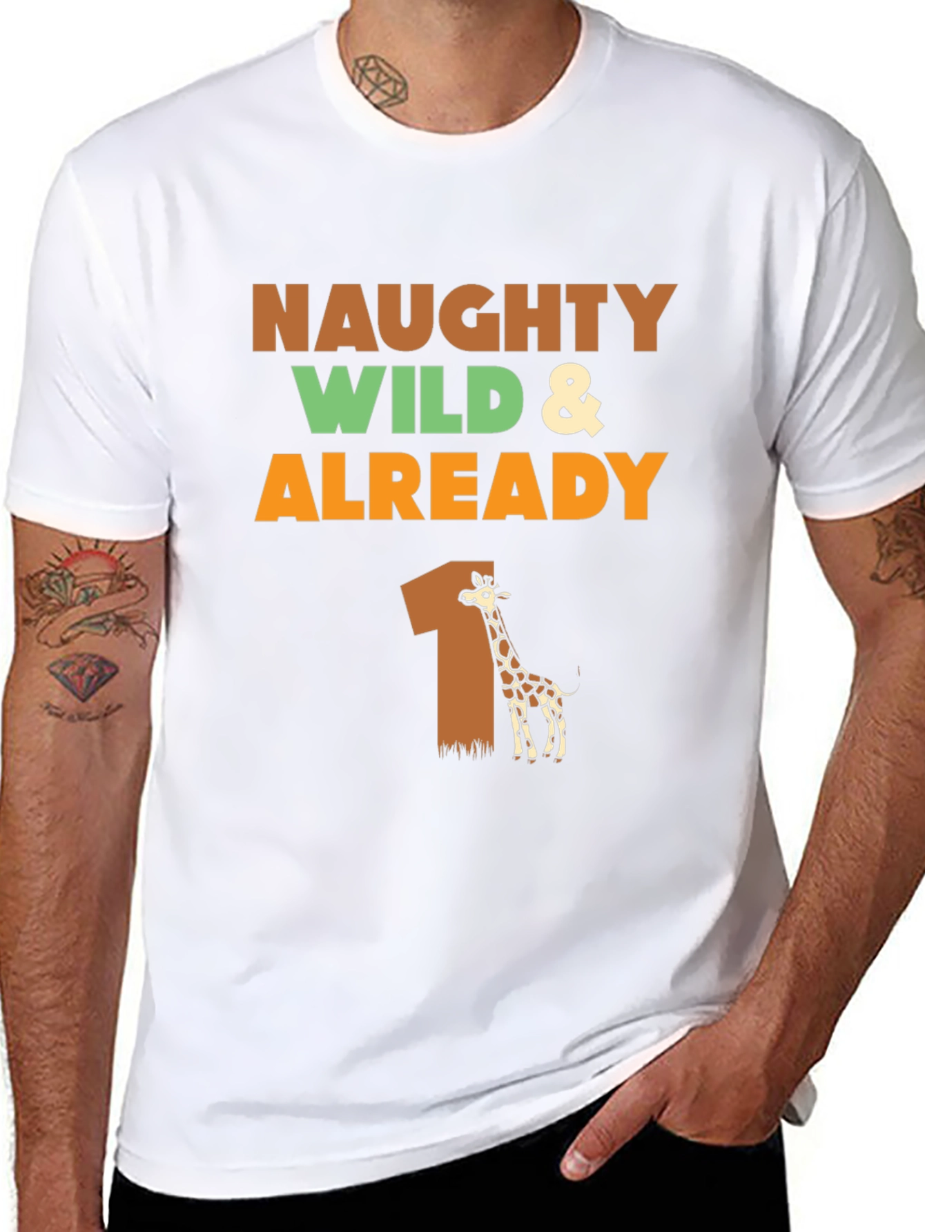 Naughty Wild & Already 1 Giraffe Graphic Tee