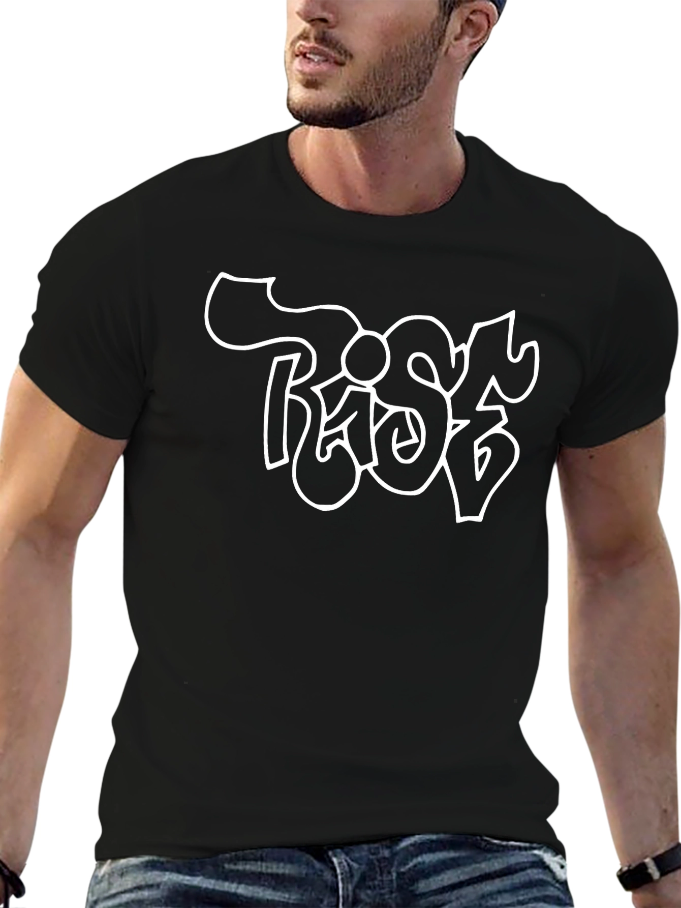 Rise Graphic Black T-Shirt | Casual Wear
