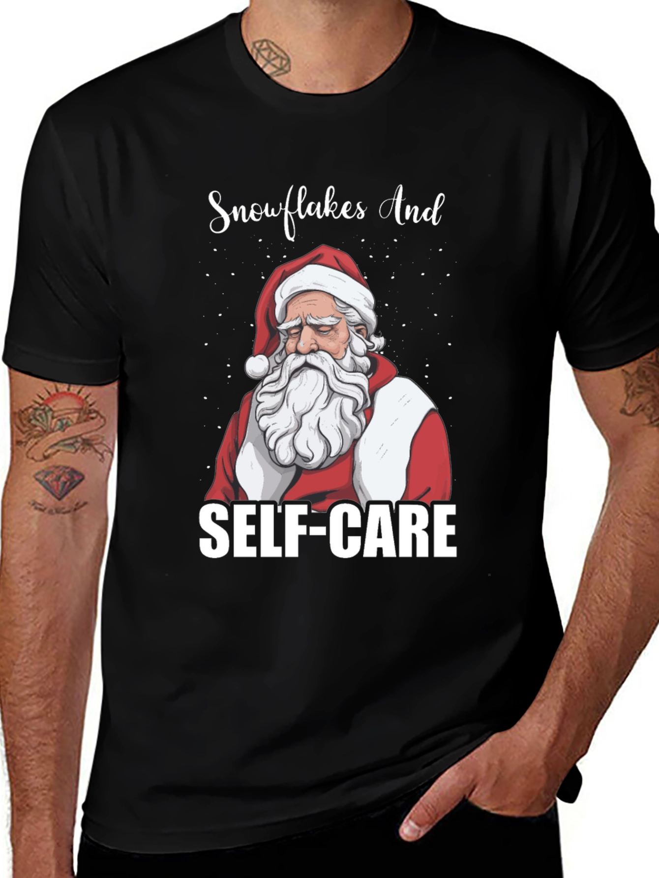 Santa Self-Care T-Shirt - Holiday Relaxation