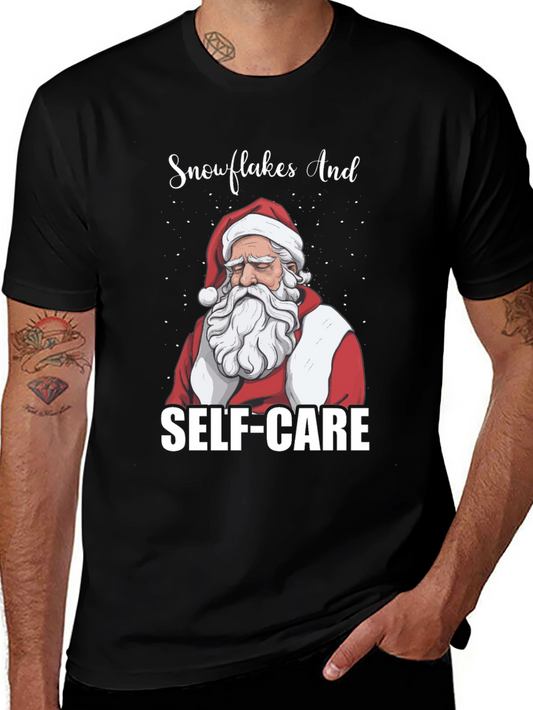 Santa Self-Care T-Shirt - Holiday Relaxation