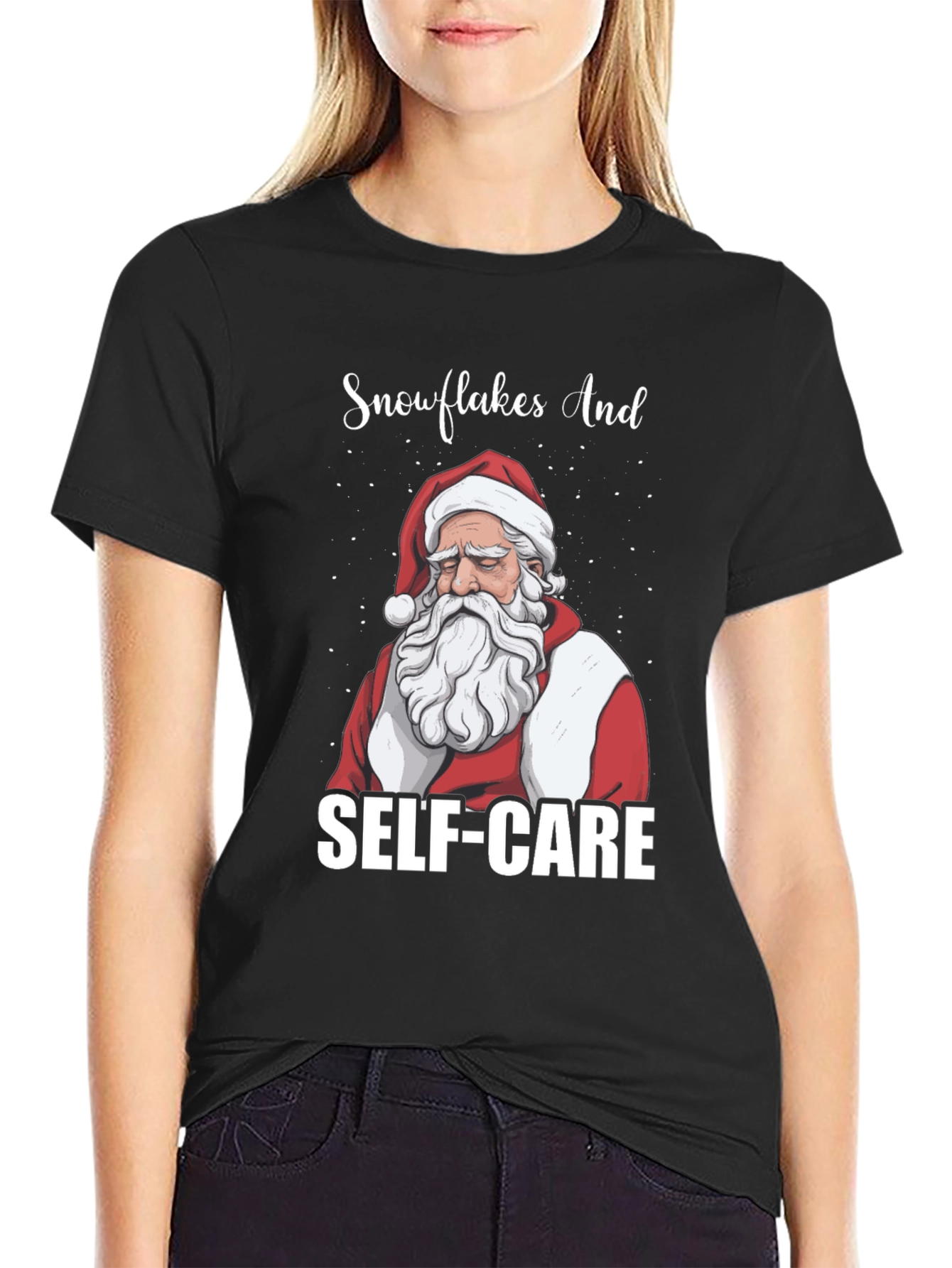 Santa Self-Care T-Shirt - Holiday Relaxation