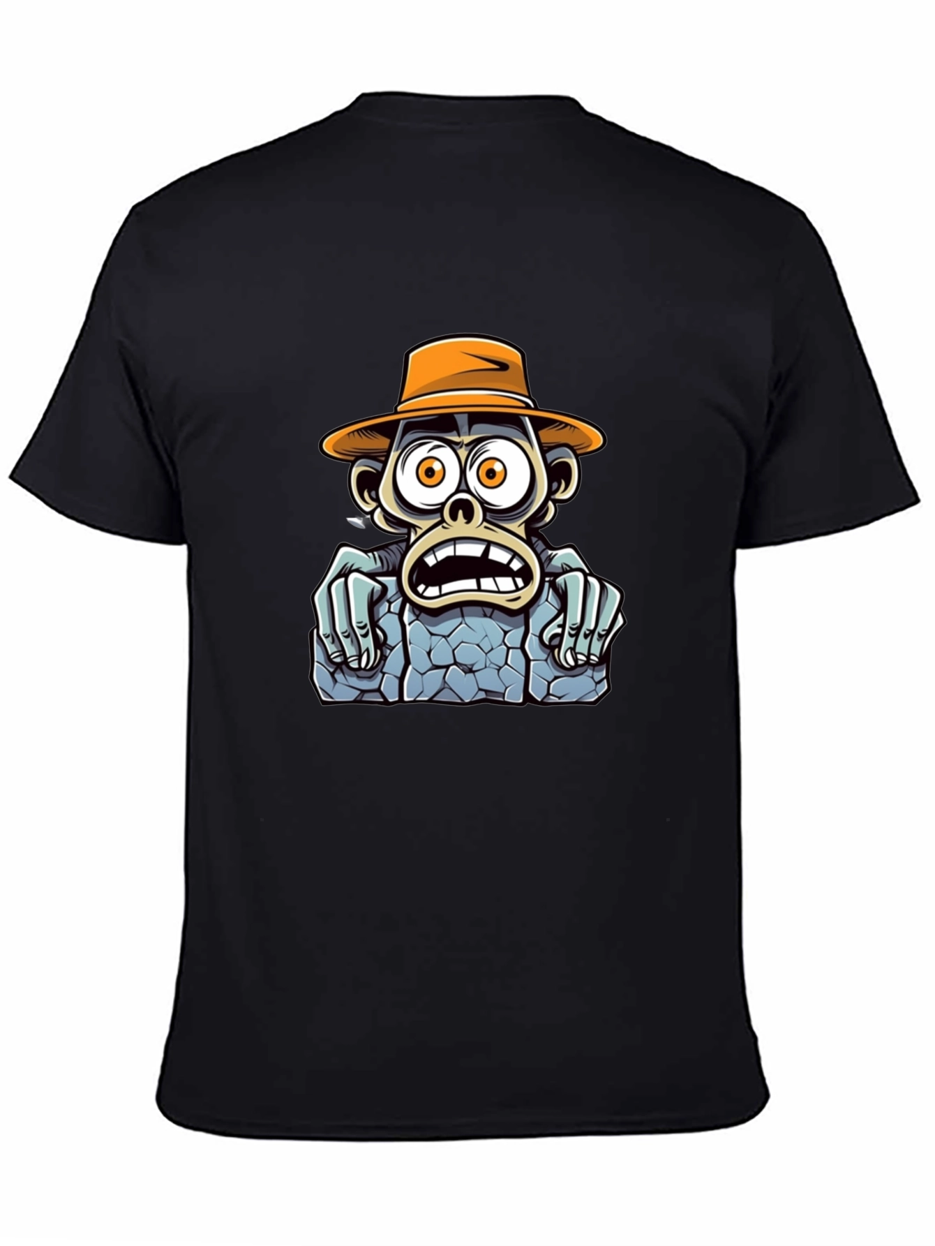 Cartoon Monkey Graphic T-Shirt
