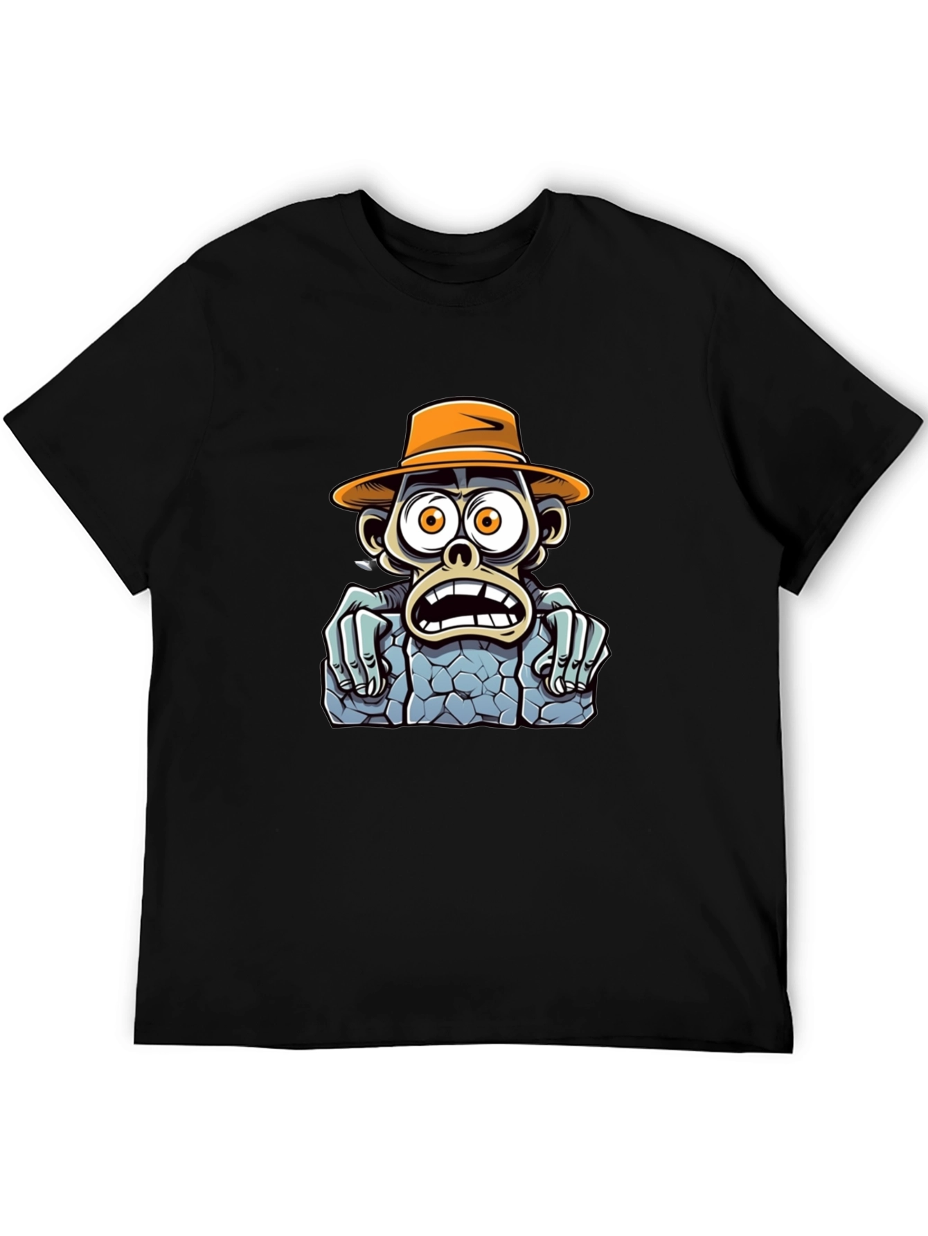 Cartoon Monkey Graphic T-Shirt