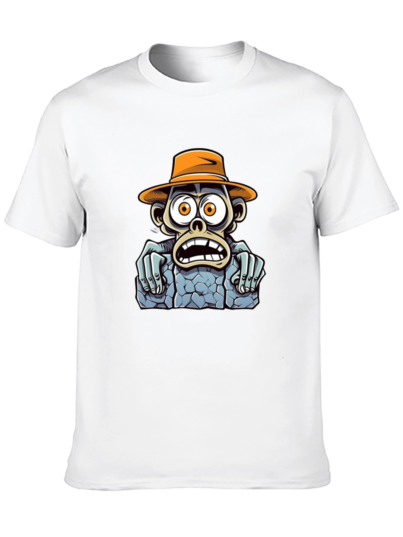 Cartoon Monkey Graphic T-Shirt