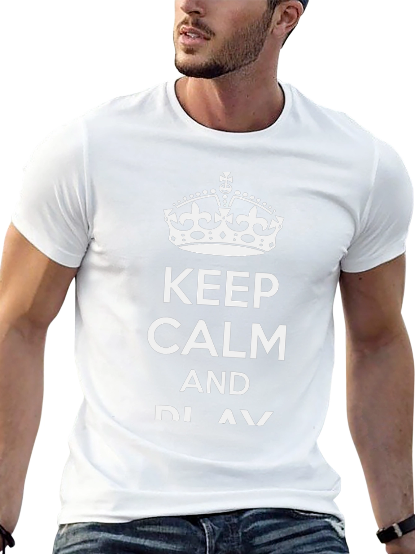 Keep Calm and Play T-Shirt - Black Graphic Tee