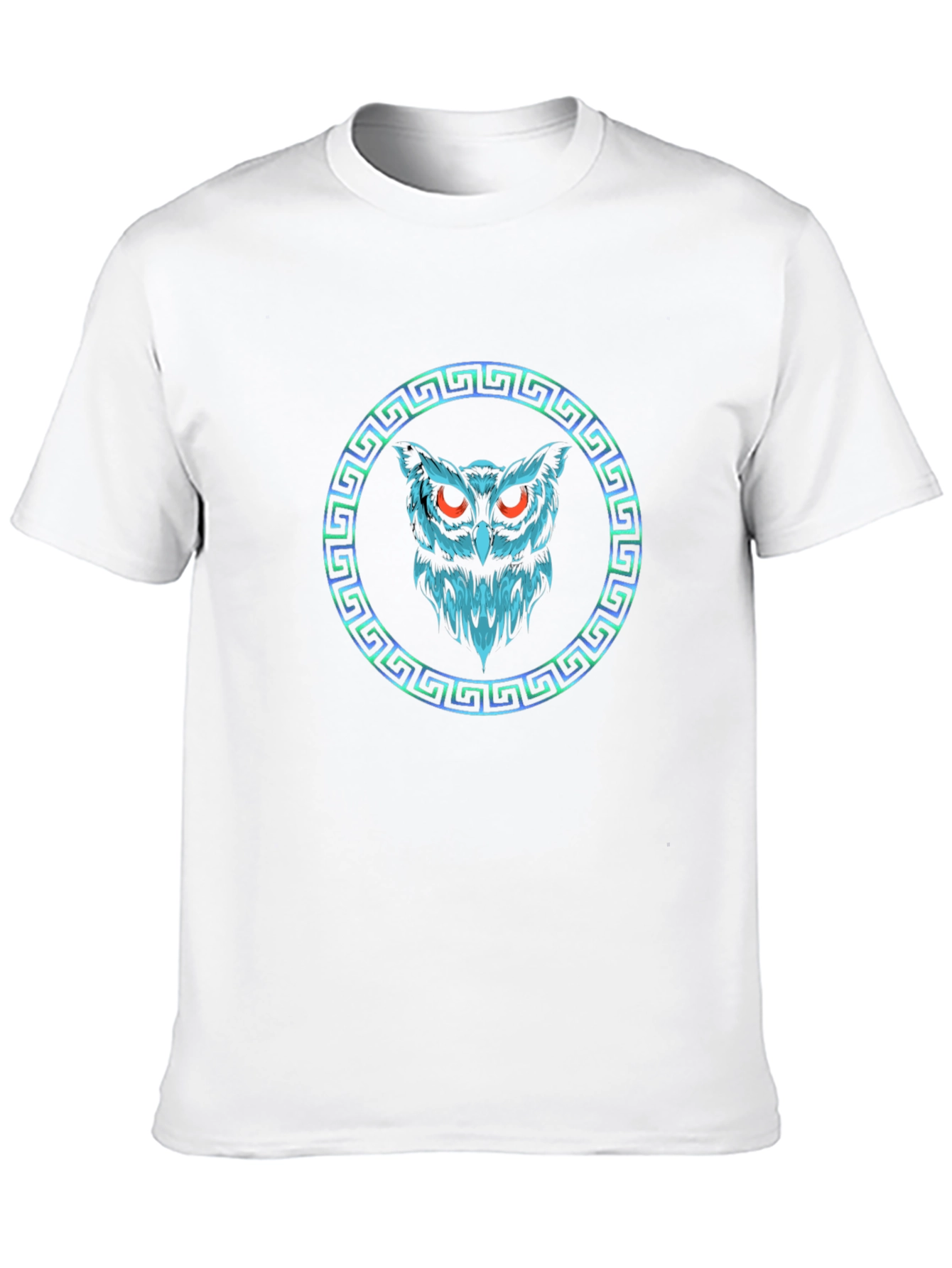 Mens Black Owl Graphic Tee
