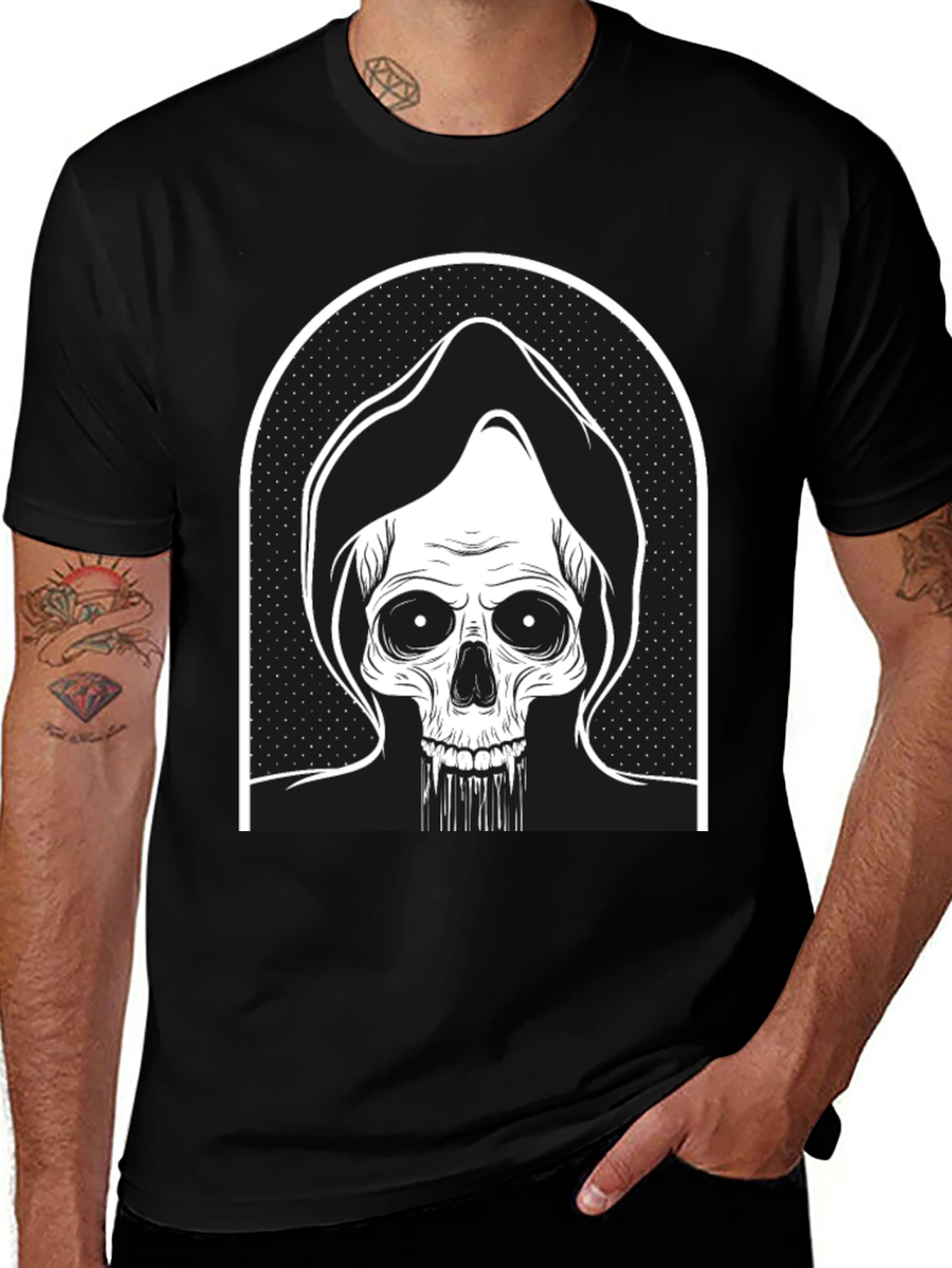 Grim Reaper Graphic Tee - Black