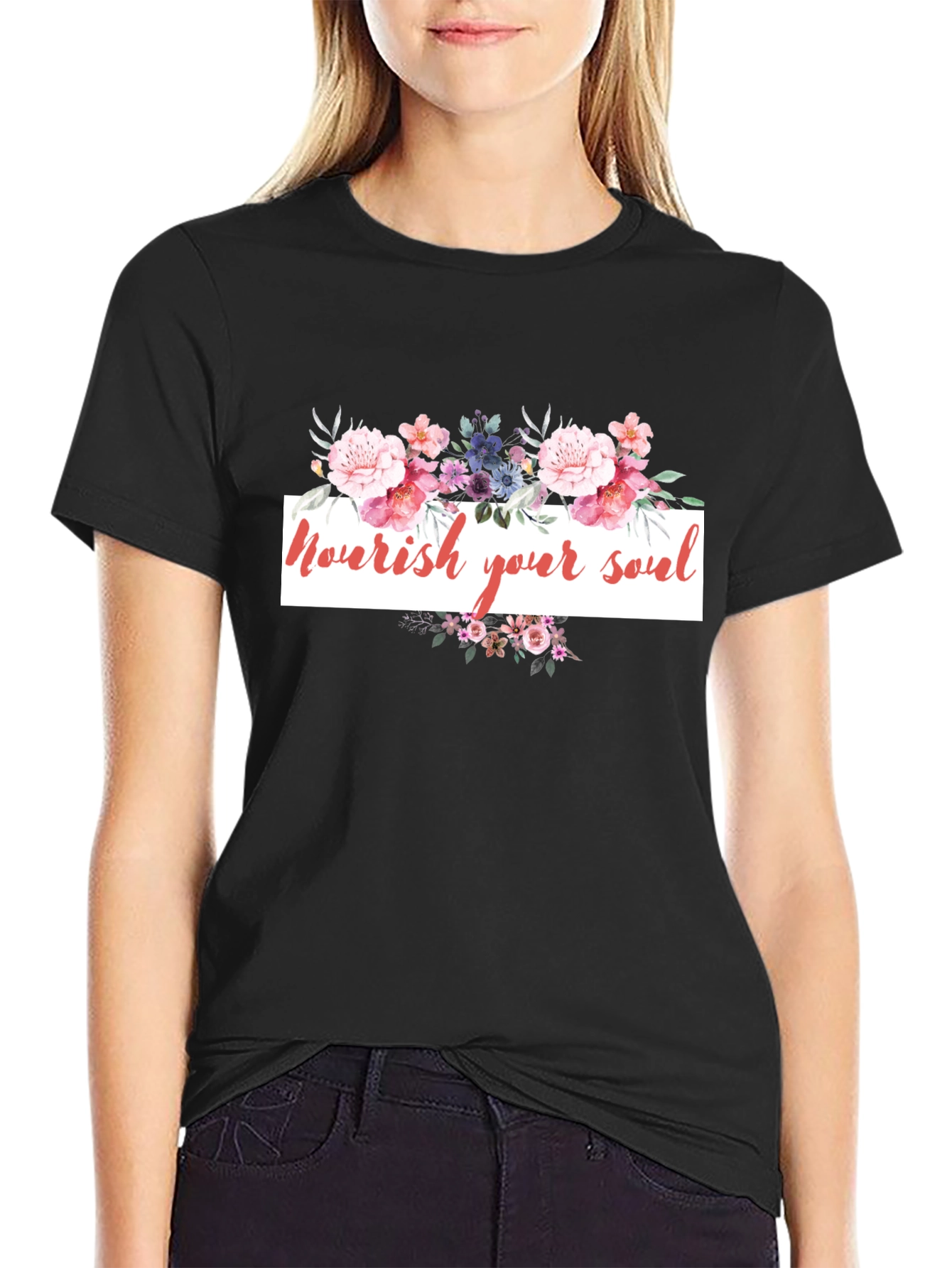 Nourish Your Soul Floral T-Shirt