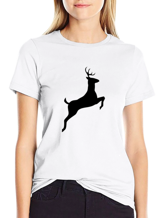 Deer Silhouette Black T-Shirt