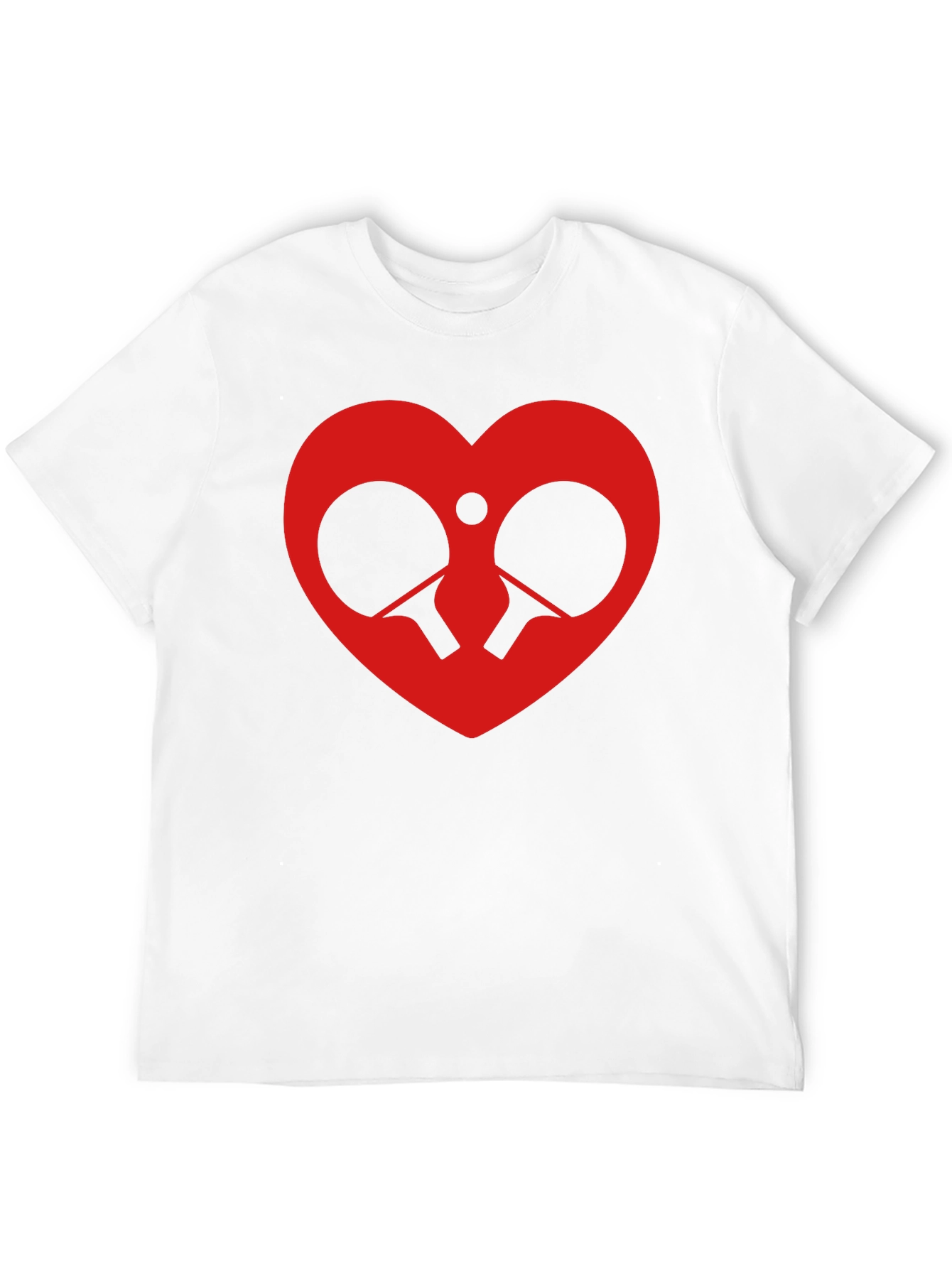 Ping Pong Heart T-Shirt - Love Table Tennis!