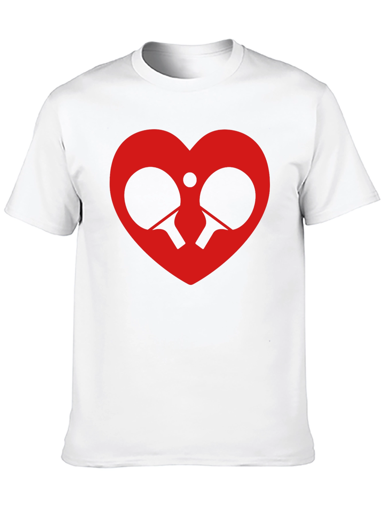 Ping Pong Heart T-Shirt - Love Table Tennis!