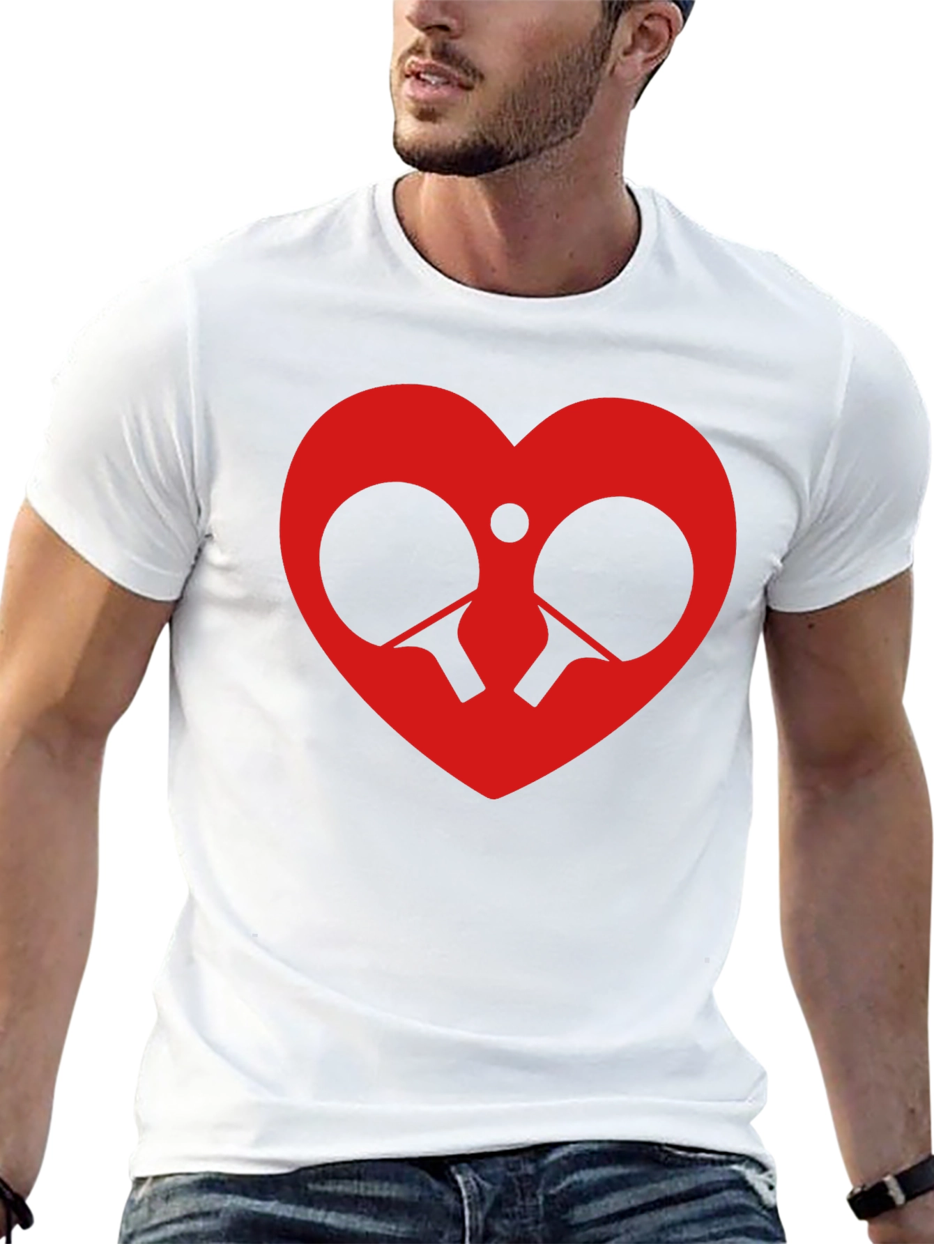 Ping Pong Heart T-Shirt - Love Table Tennis!