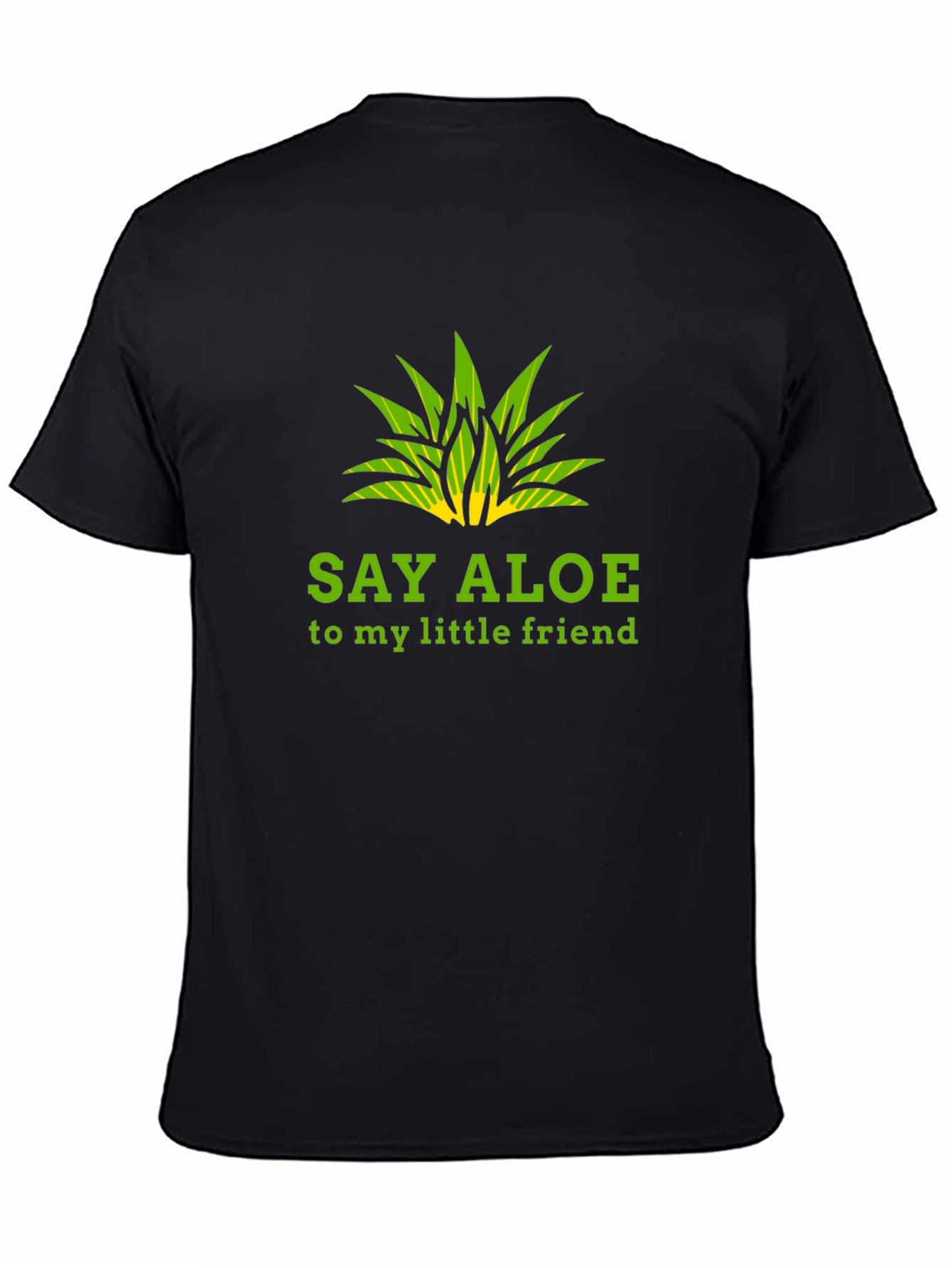 Say Aloe To My Little Friend Black Graphic Tee